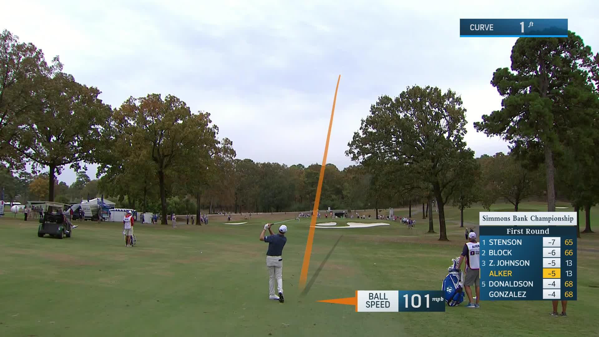 Steven Alker makes birdie on No. 14 at Simmons Bank Championship