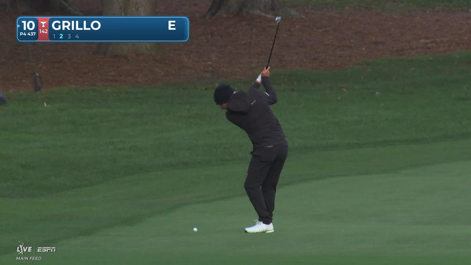 Emiliano Grillo hits 143-yard approach to 5 feet, sets up birdie on No. 10 at Valspar