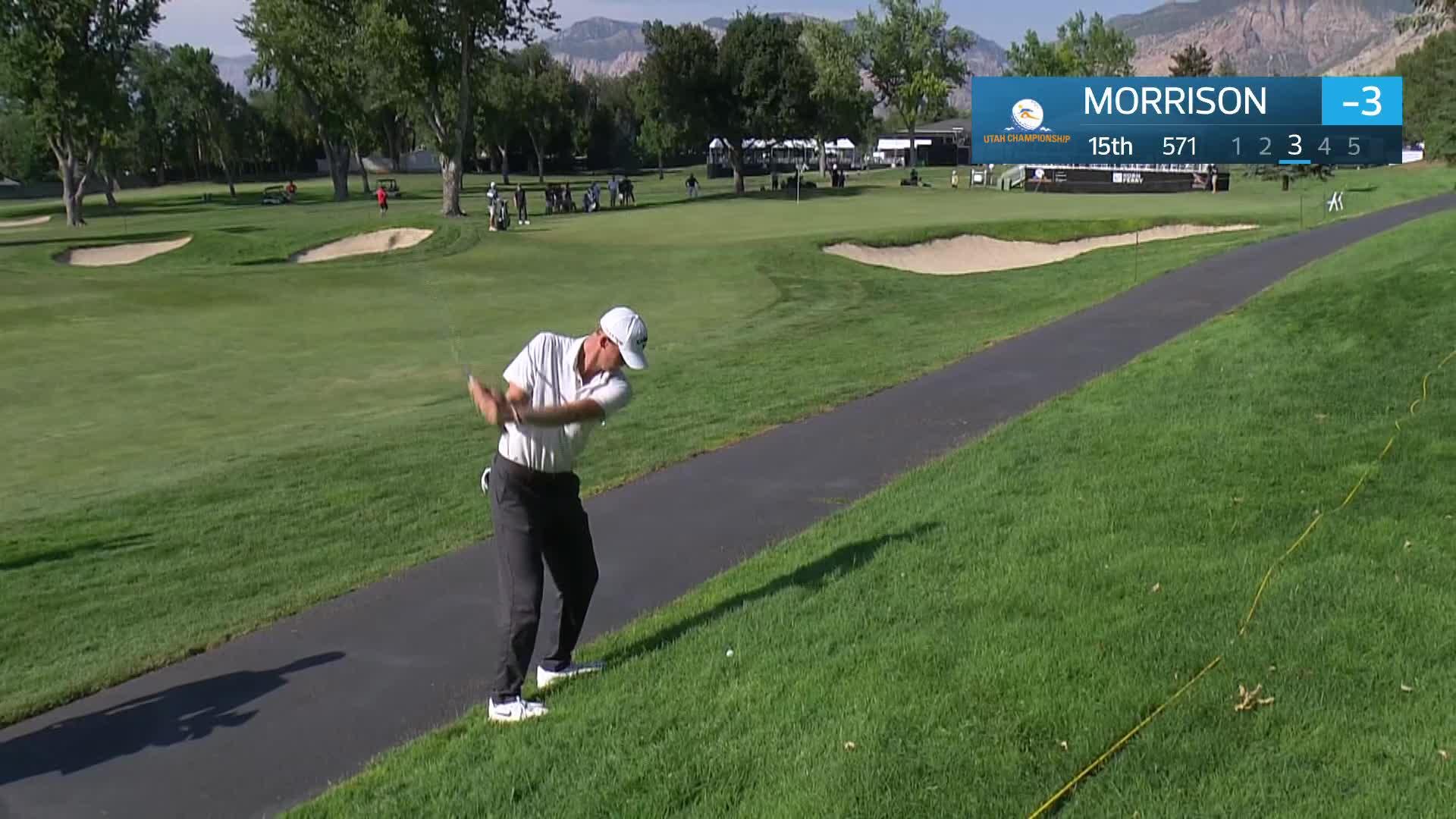 Tommy Morrison makes birdie on No. 15 at Utah Championship