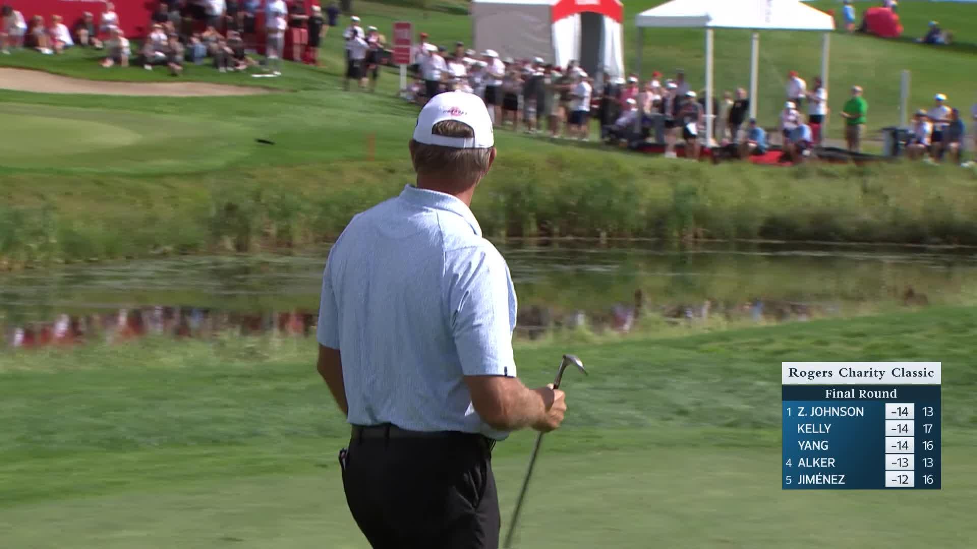 Retief Goosen makes birdie on No. 18 at Rogers Charity Classic