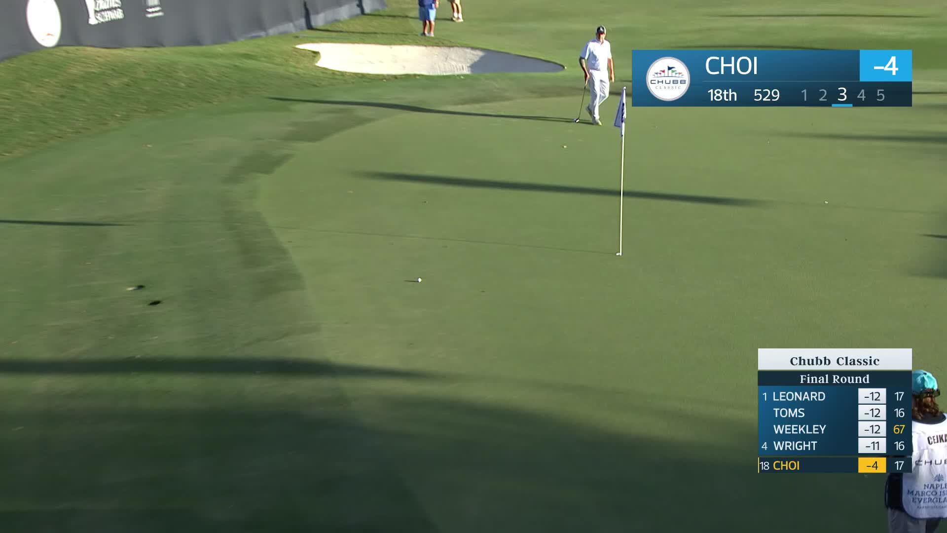 K.J. Choi makes birdie on No. 18 at Chubb Classic