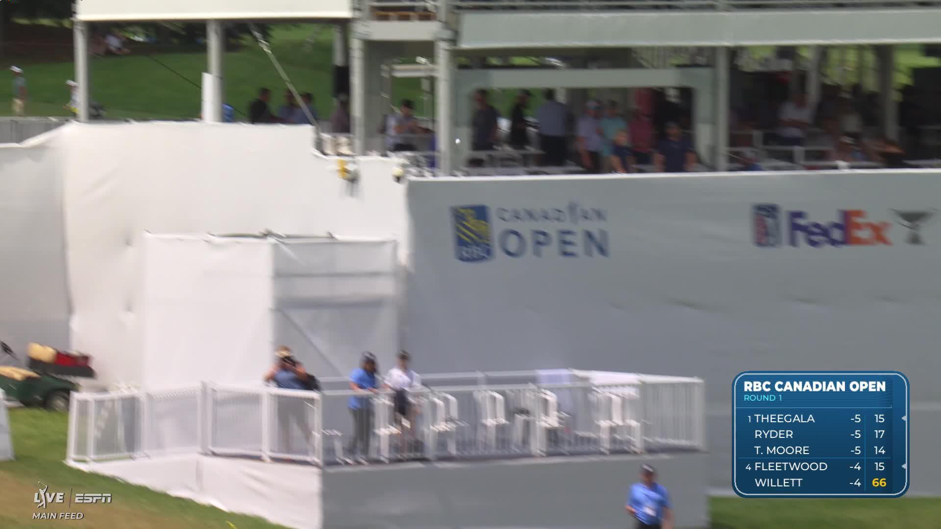 Max McGreevy gets up-and-down from 49 yards for birdie on No. 18 at RBC Canadian