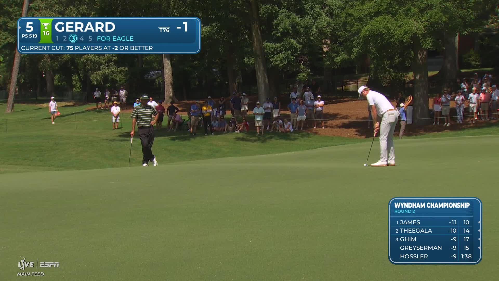 Ryan Gerard reaches par-5 No. 5 in two, makes birdie at Wyndham