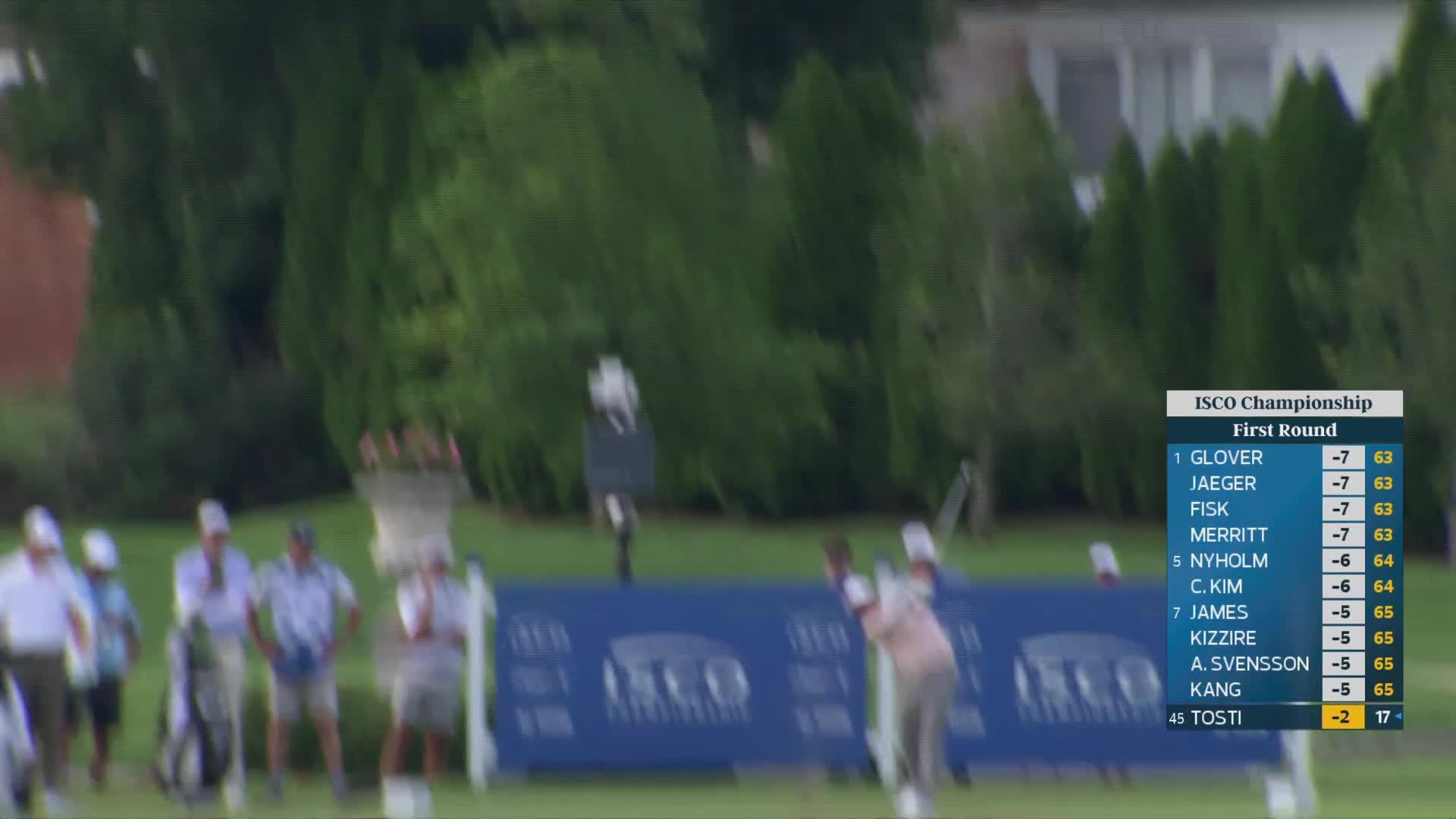 Alejandro Tosti hits tee shot to 6 feet, sets up birdie on No. 9 at ISCO Championship