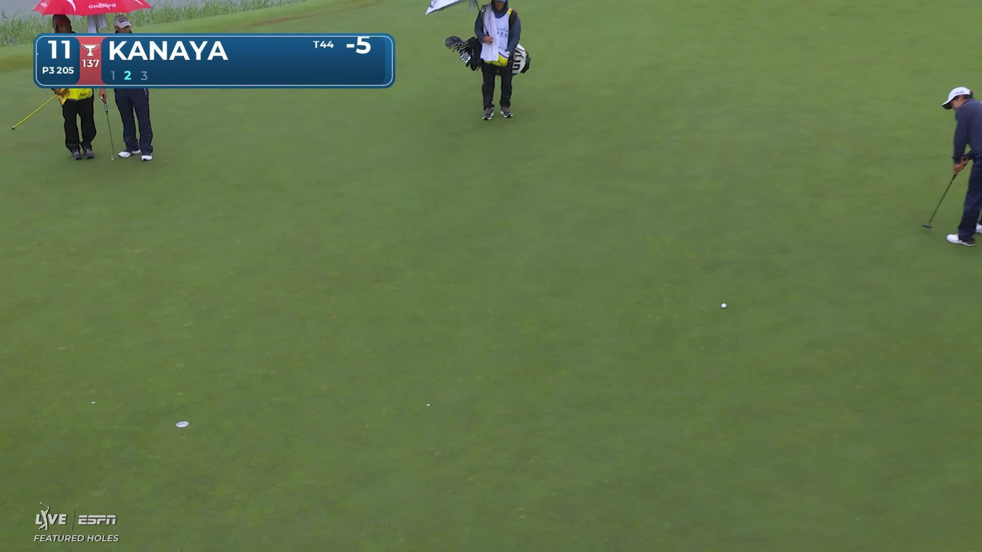 Takumi Kanaya sinks 26-foot birdie putt on No. 11 at RBC Canadian