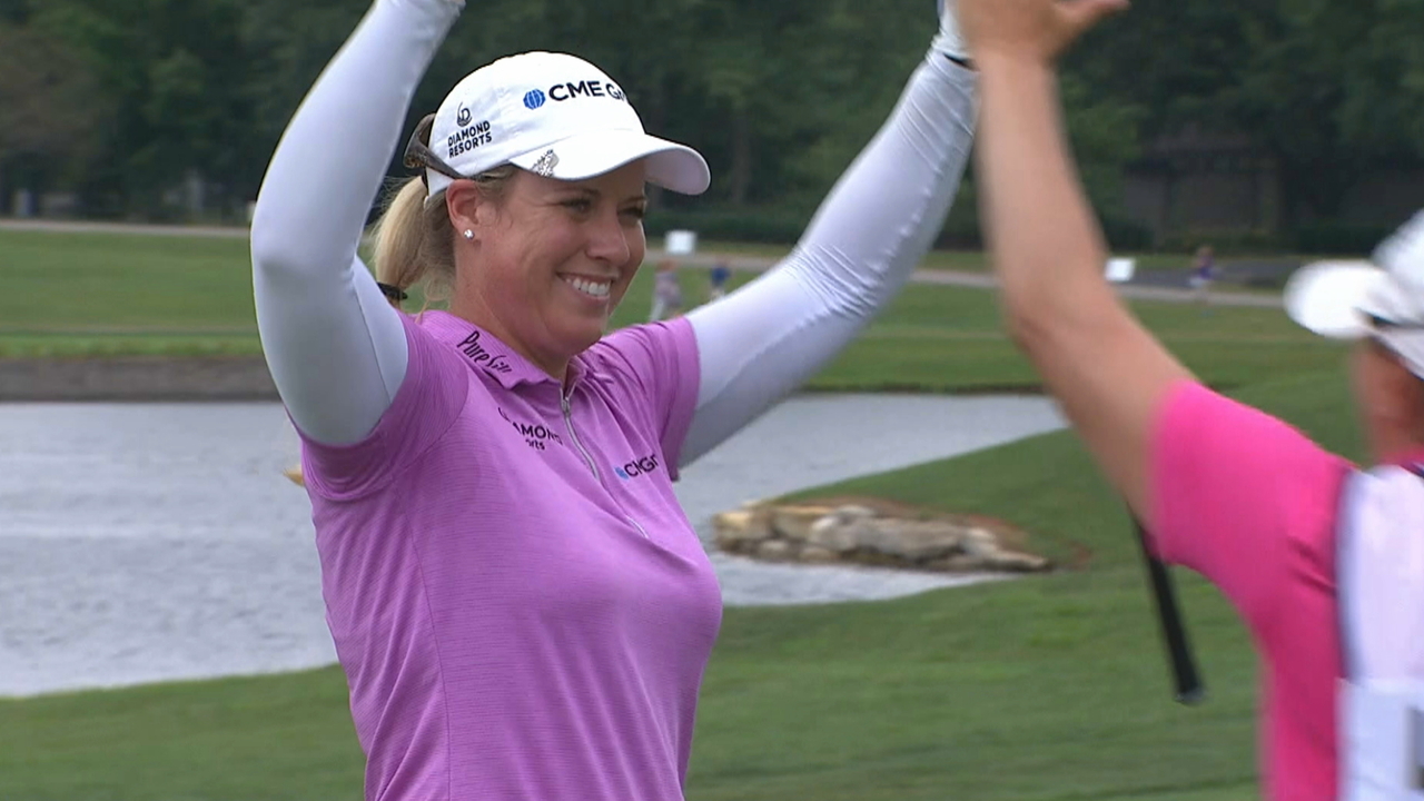 Brittany Lincicome's hole-out eagle at Barbasol