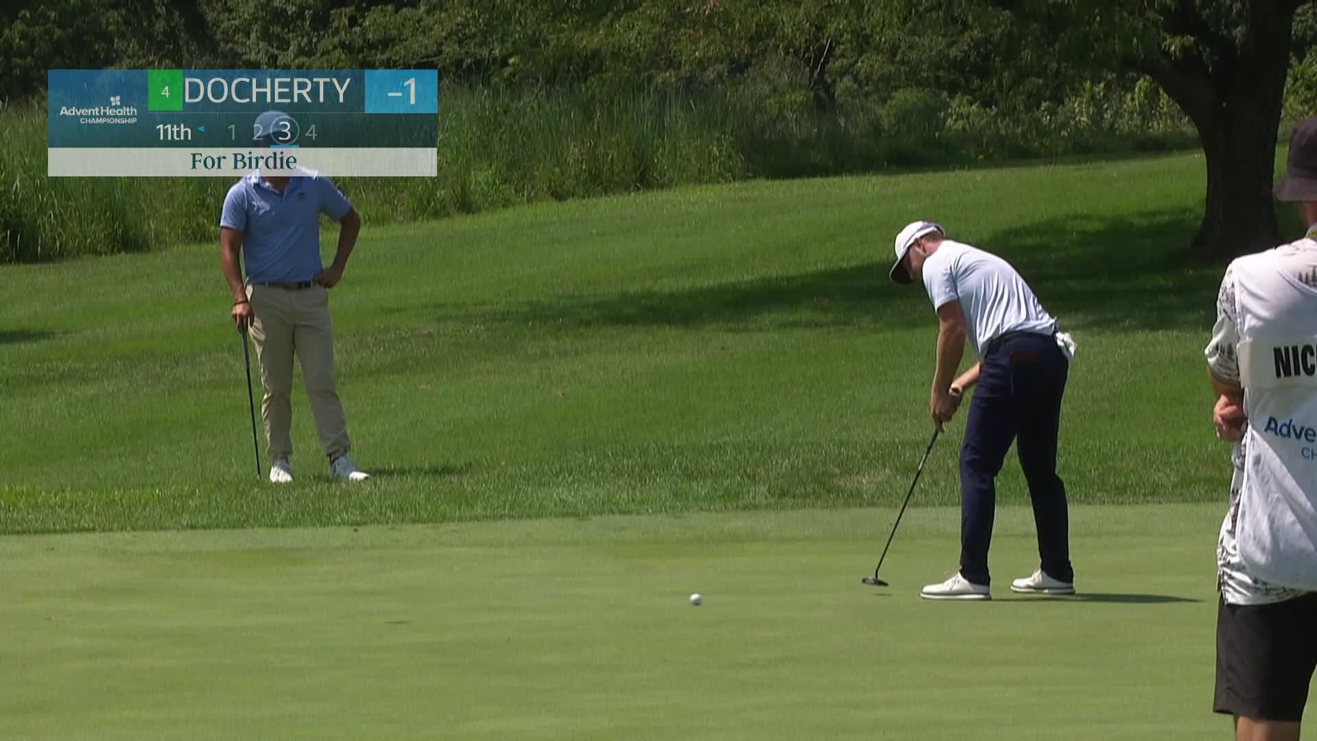 Alistair Docherty makes birdie on No. 11 at AdventHealth