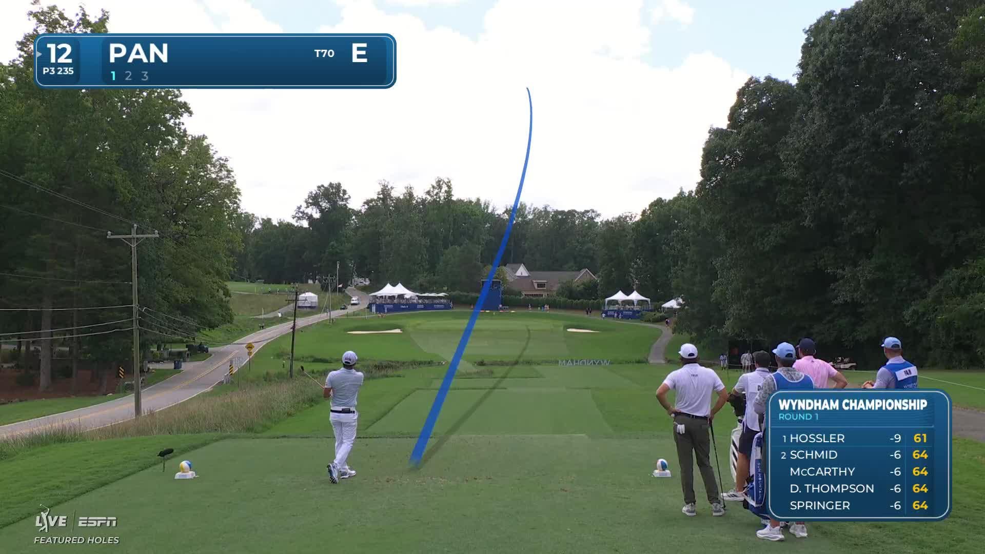 C.T. Pan sinks 24-foot birdie putt on No. 12 at Wyndham