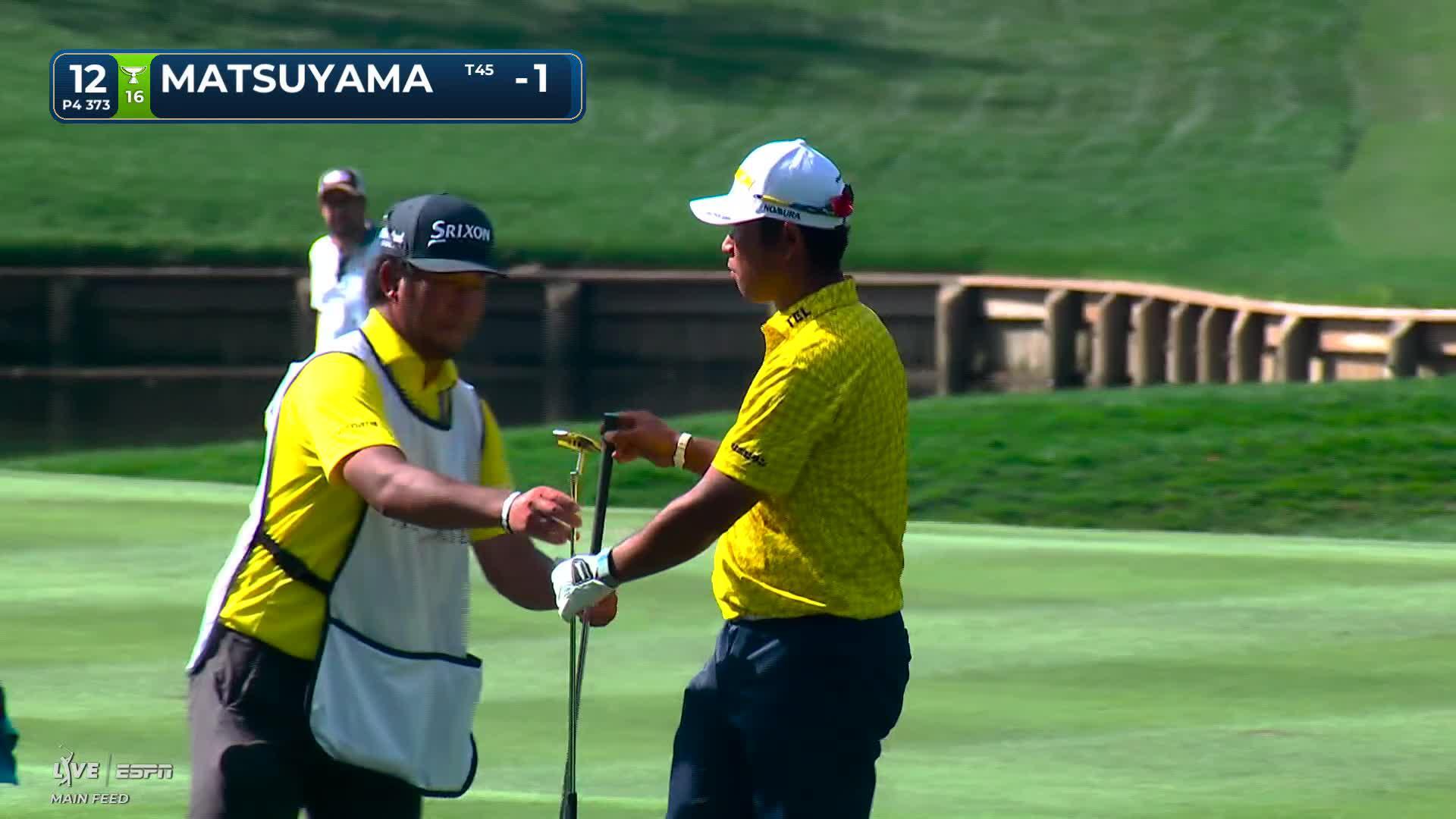 Hideki Matsuyama hits 122-yard approach to 8 feet, sets up birdie on No. 12 at THE PLAYERS