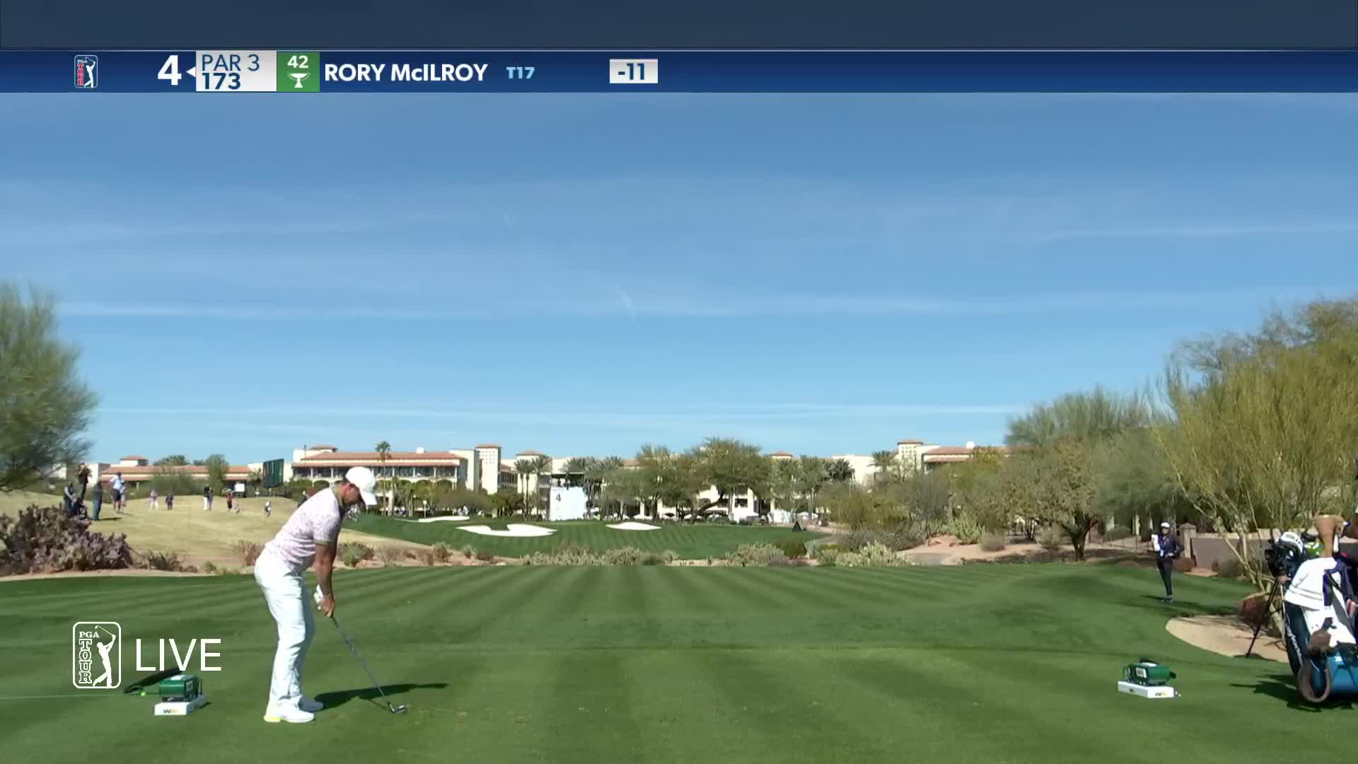 Rory Mcilroy S Tight Tee Shot Leads To Birdie At Waste Management