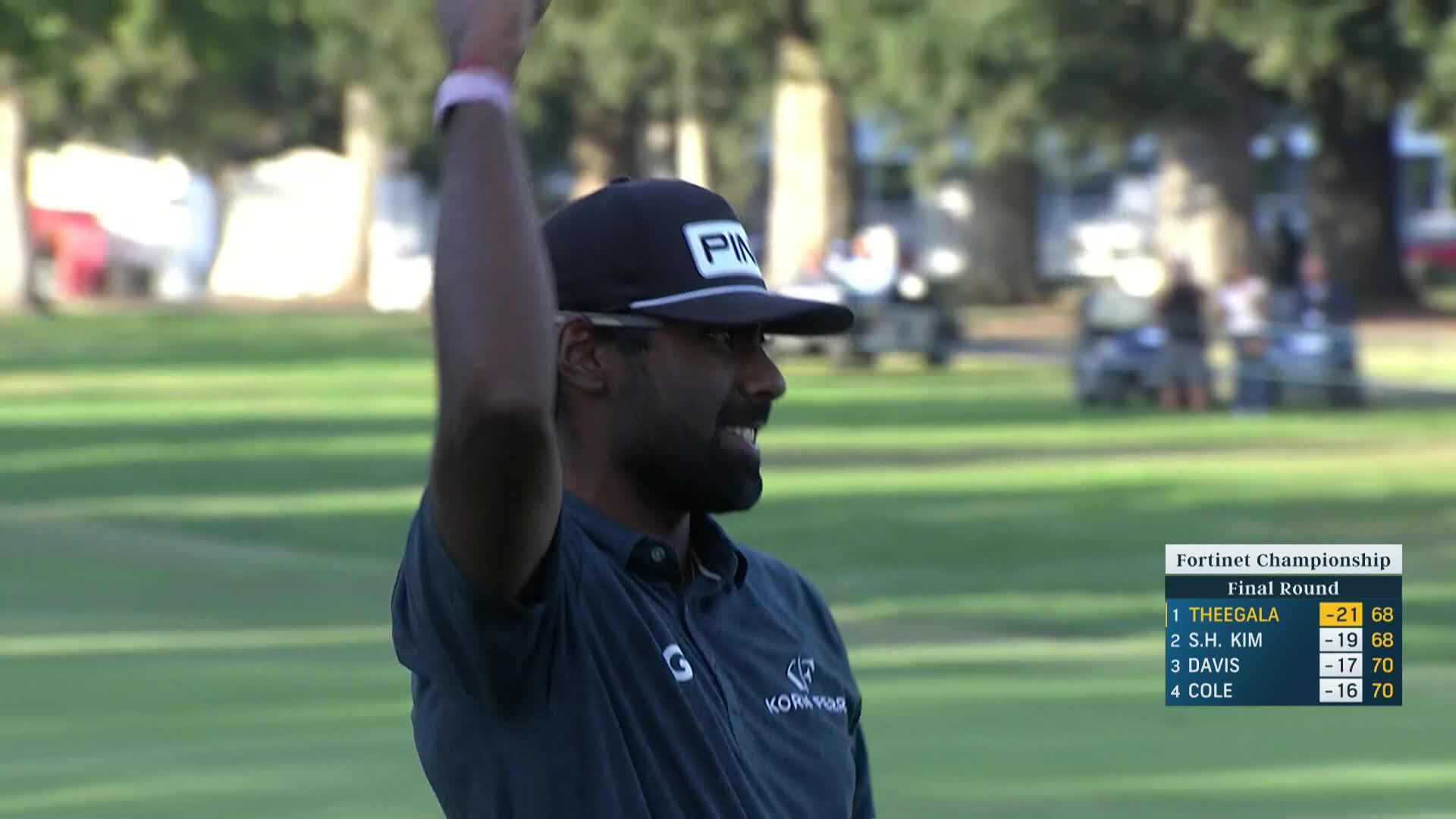 Sahith Theegala claims first PGA TOUR win at Fortinet Championship