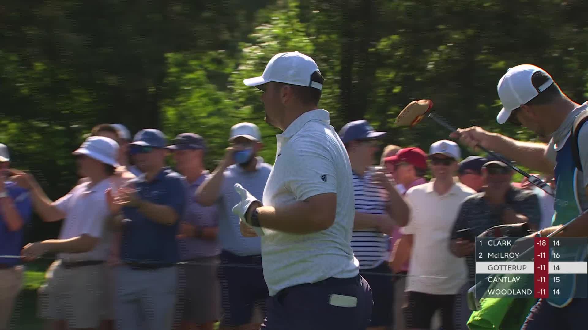 Chris Gotterup's 197-yard approach sets up birdie on No. 15 at BMW Championship