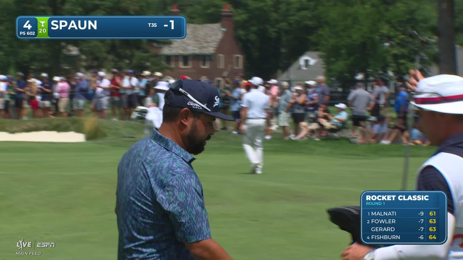 J.J. Spaun's 100-yard approach sets up birdie on No. 4 at Rocket Classic