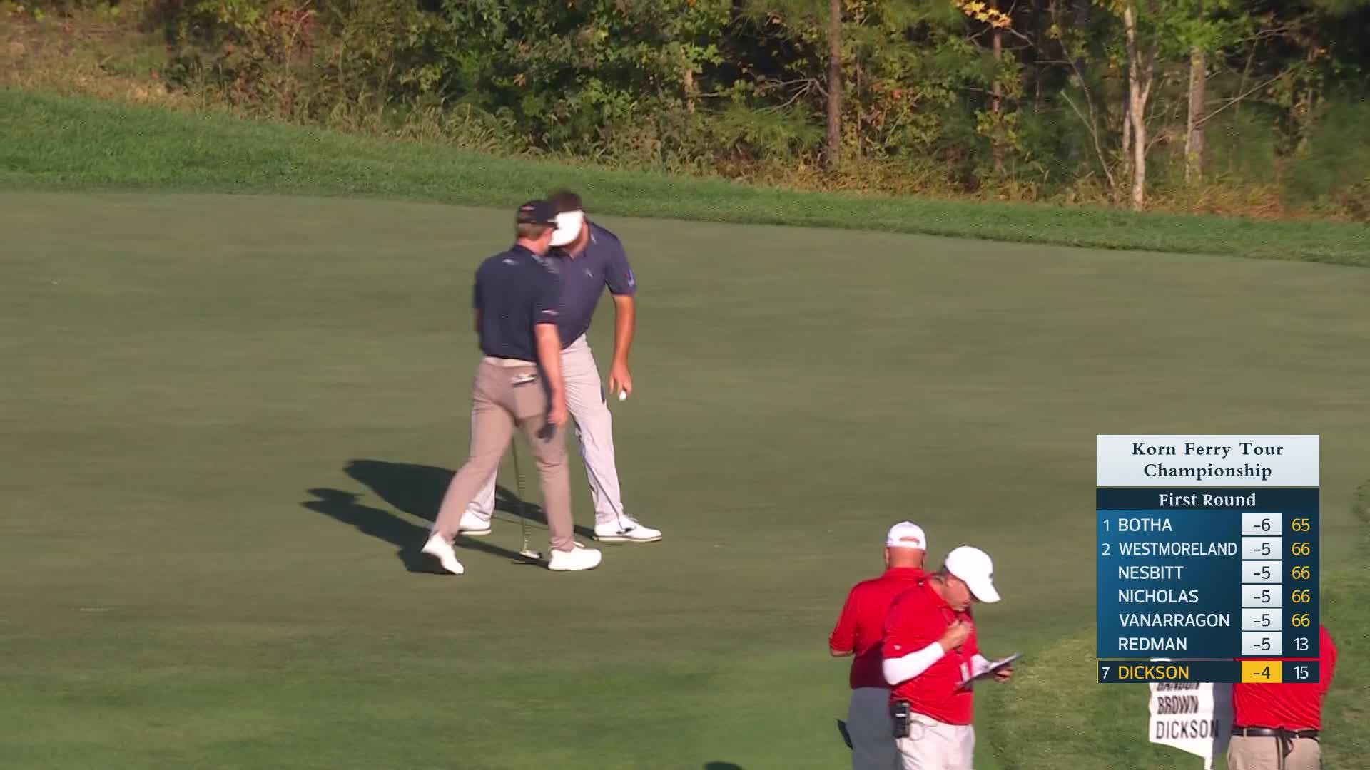 Taylor Dickson makes birdie on No. 16 at Korn Ferry Tour Champ