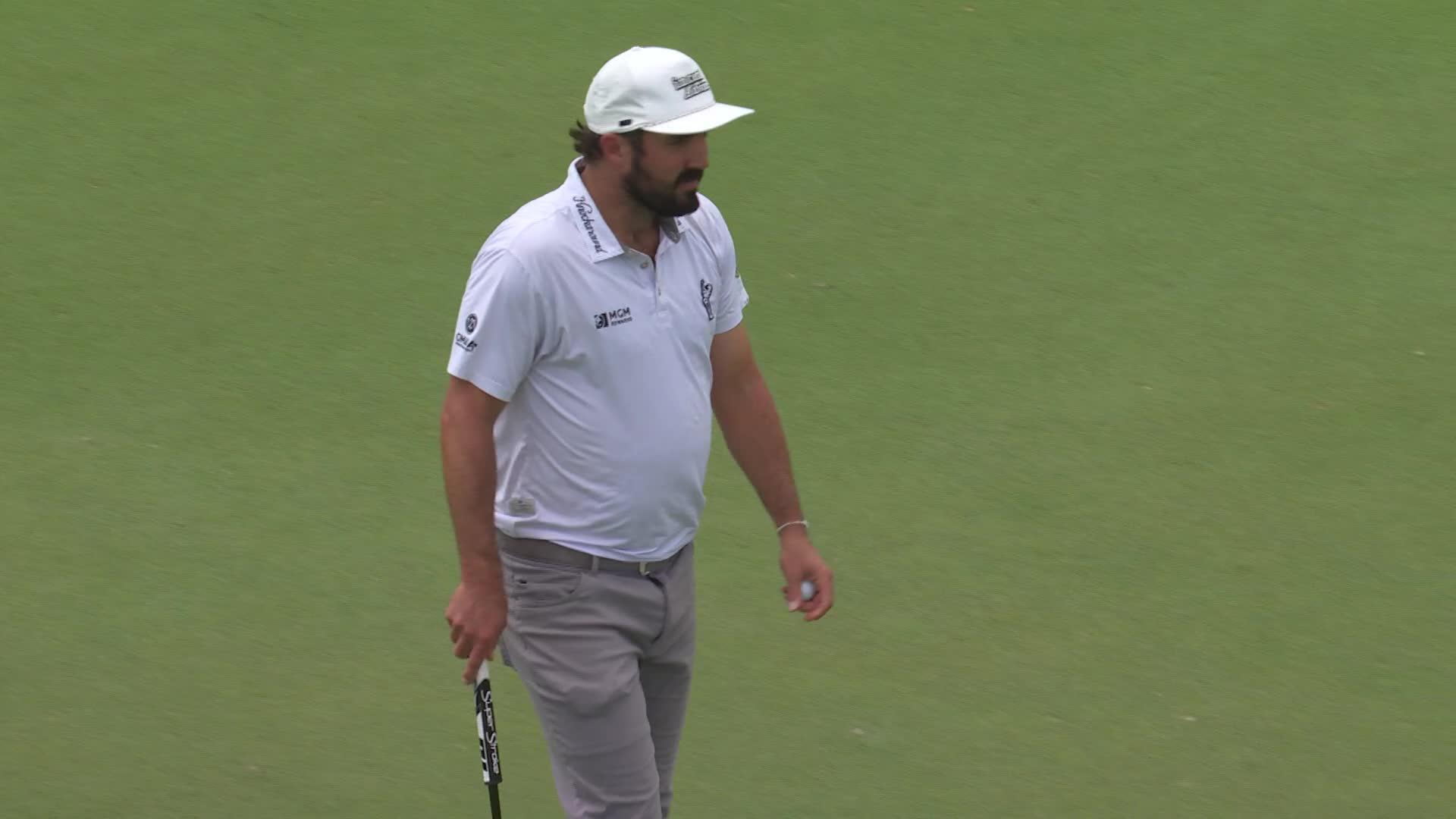Mark Hubbard drains 18-inch putt for birdie on No. 12 at THE CJ CUP