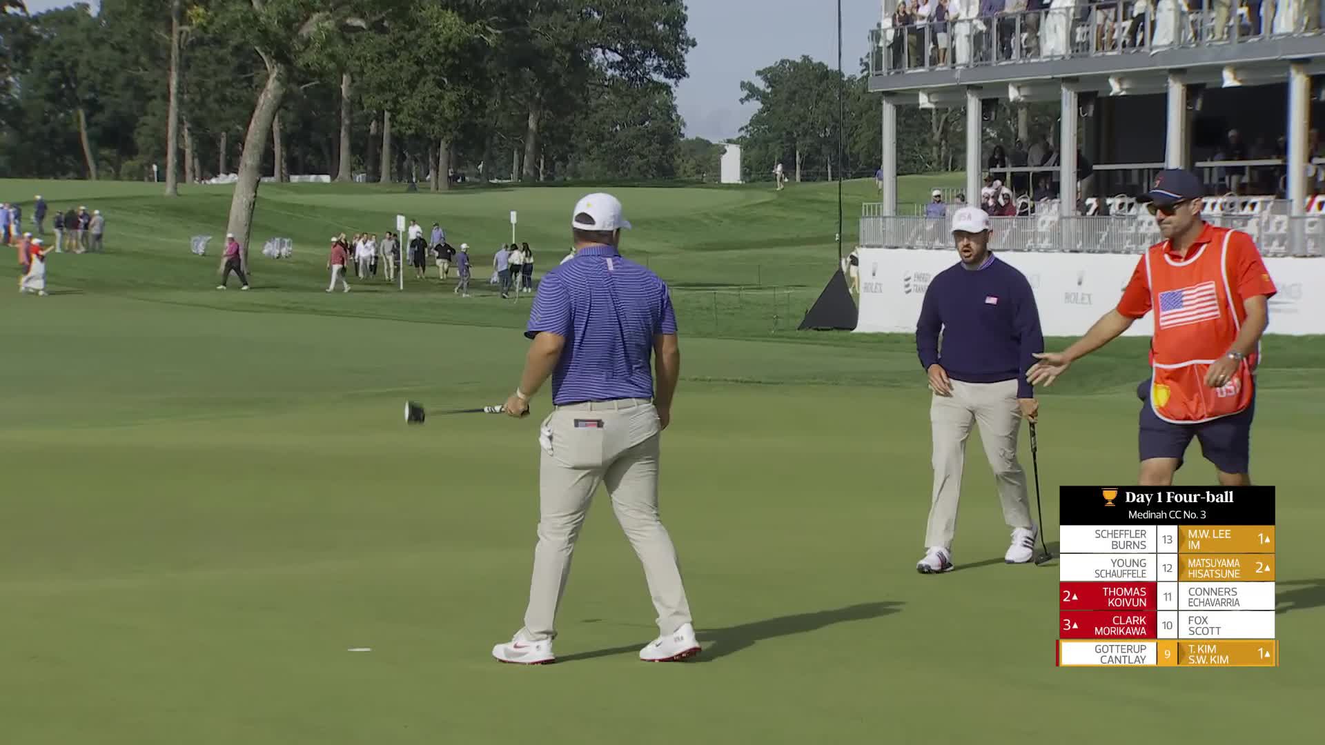Chris Gotterup makes birdie on No. 10 at the 2026 Presidents Cup