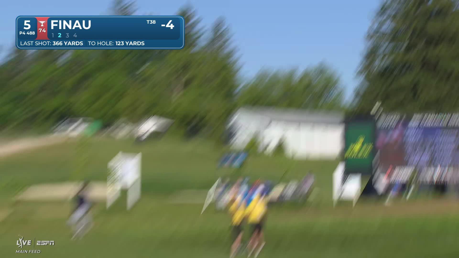 Tony Finau sinks 23-foot birdie putt on No. 5 at RBC Canadian