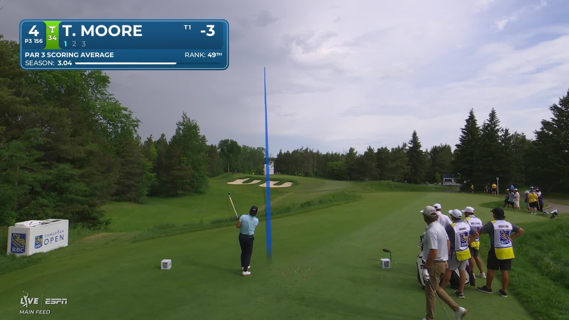 Taylor Moore drains 16-foot birdie putt on No. 4 at RBC Canadian