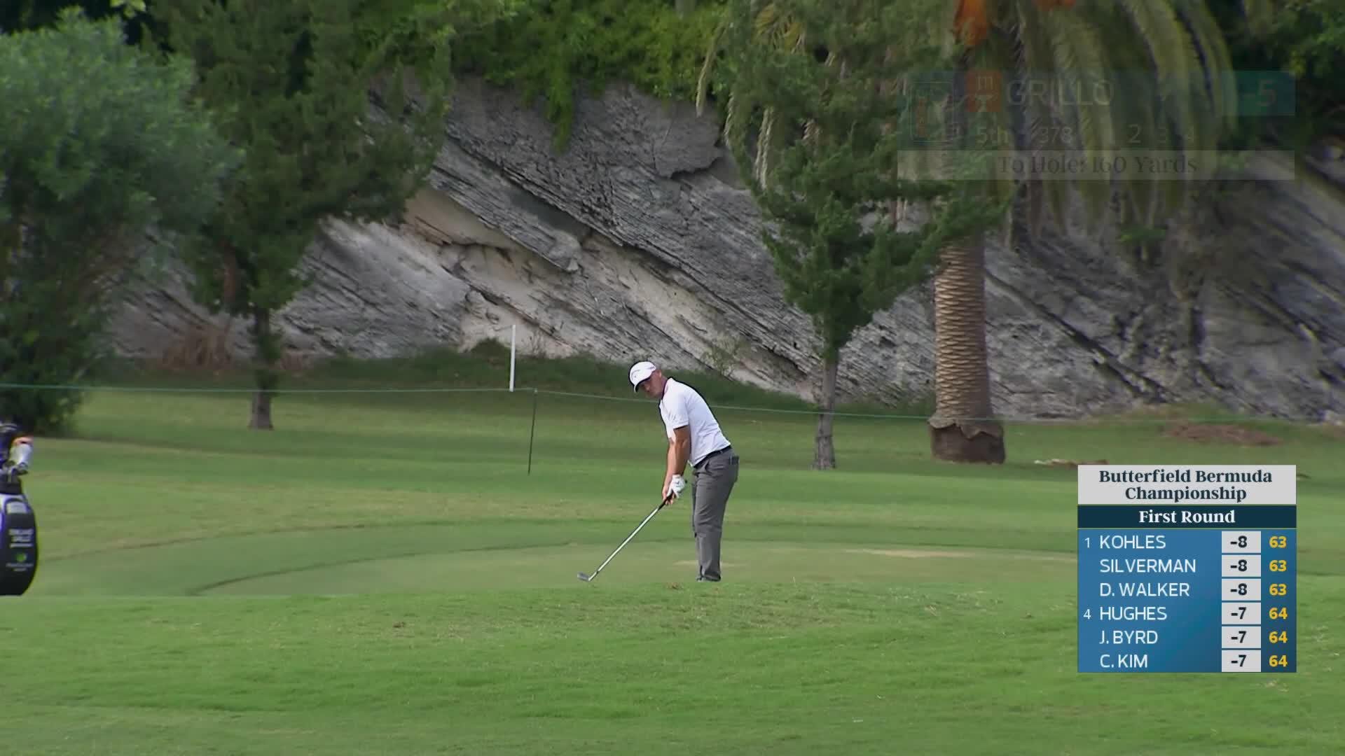 Emiliano Grillo's 149-yard approach sets up birdie on No. 5 at Butterfield Bermuda