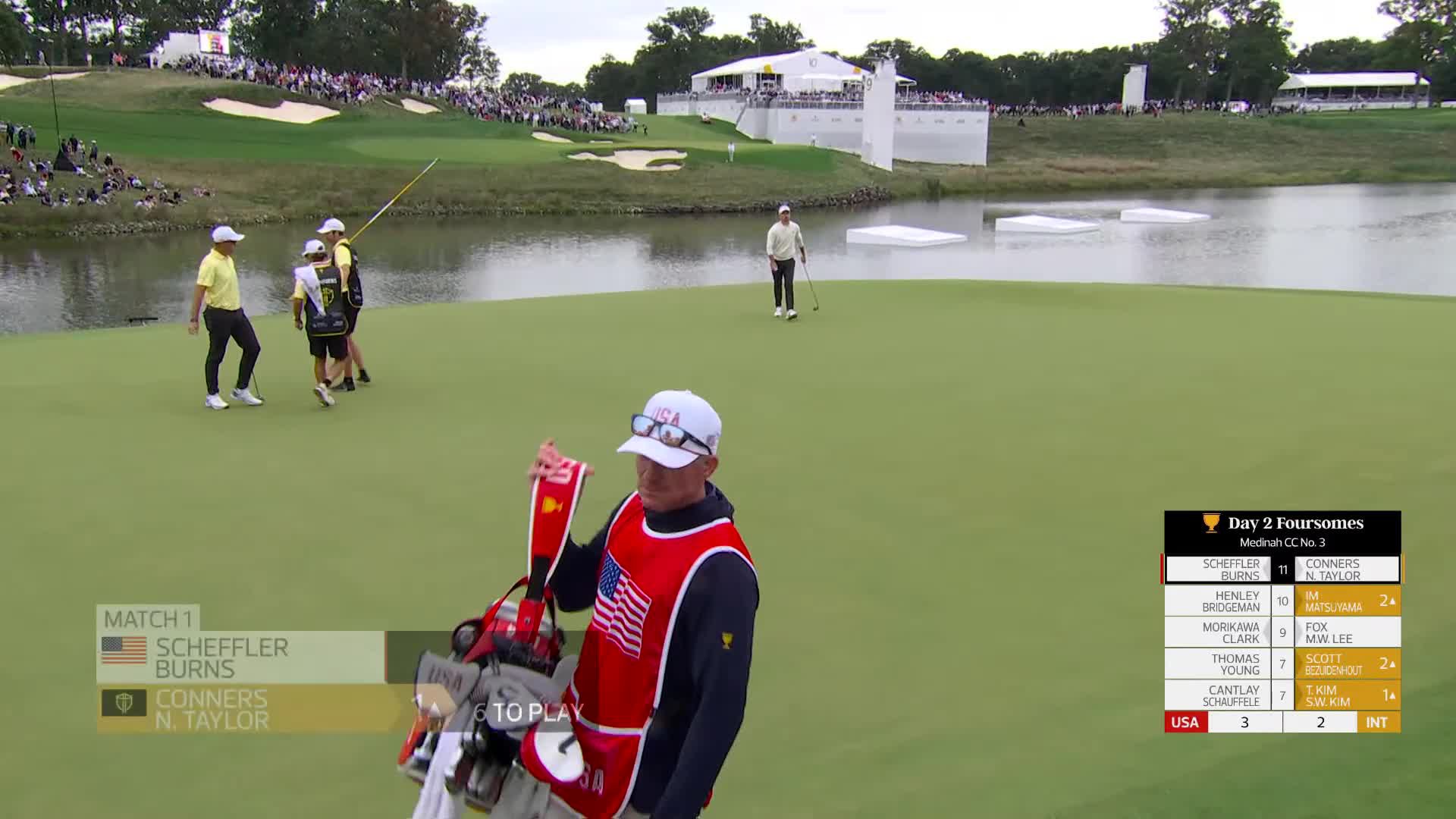 Conners/Taylor makes birdie on No. 12 at the 2026 Presidents Cup