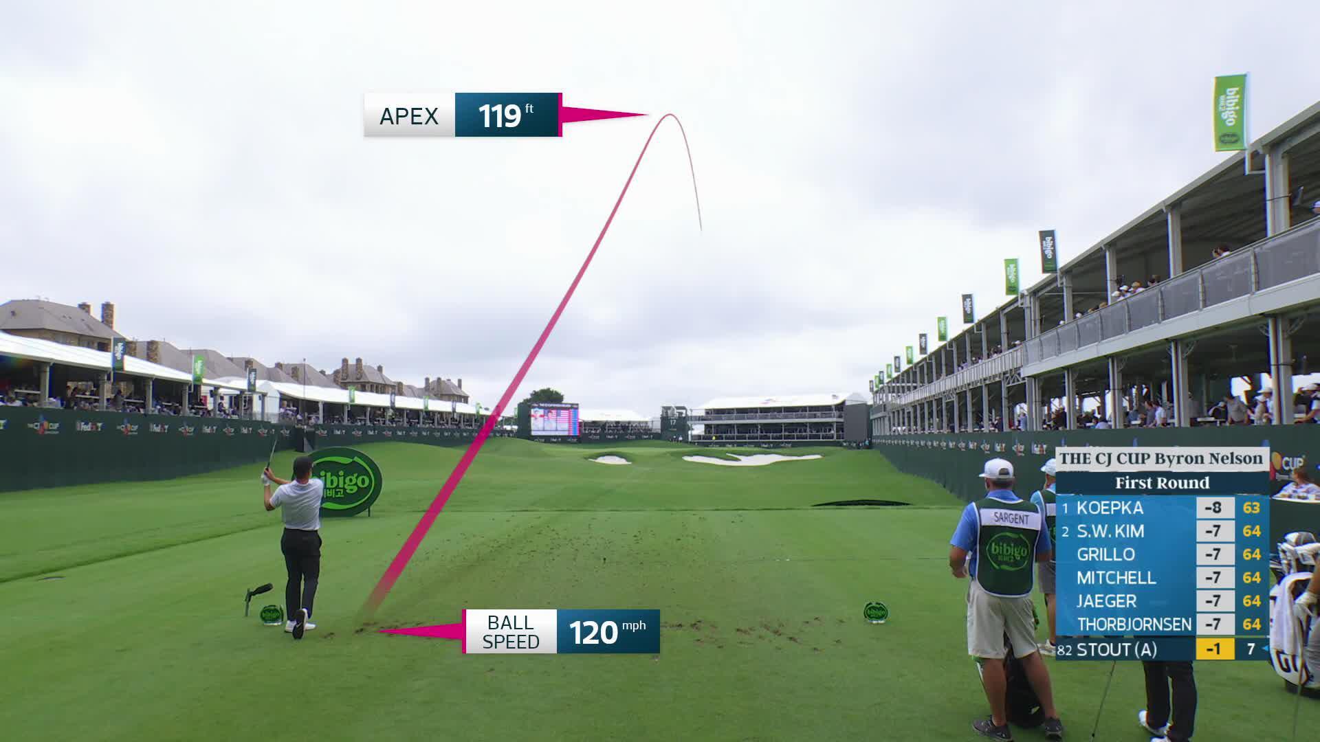 Preston Stout makes birdie on No. 17 at THE CJ CUP