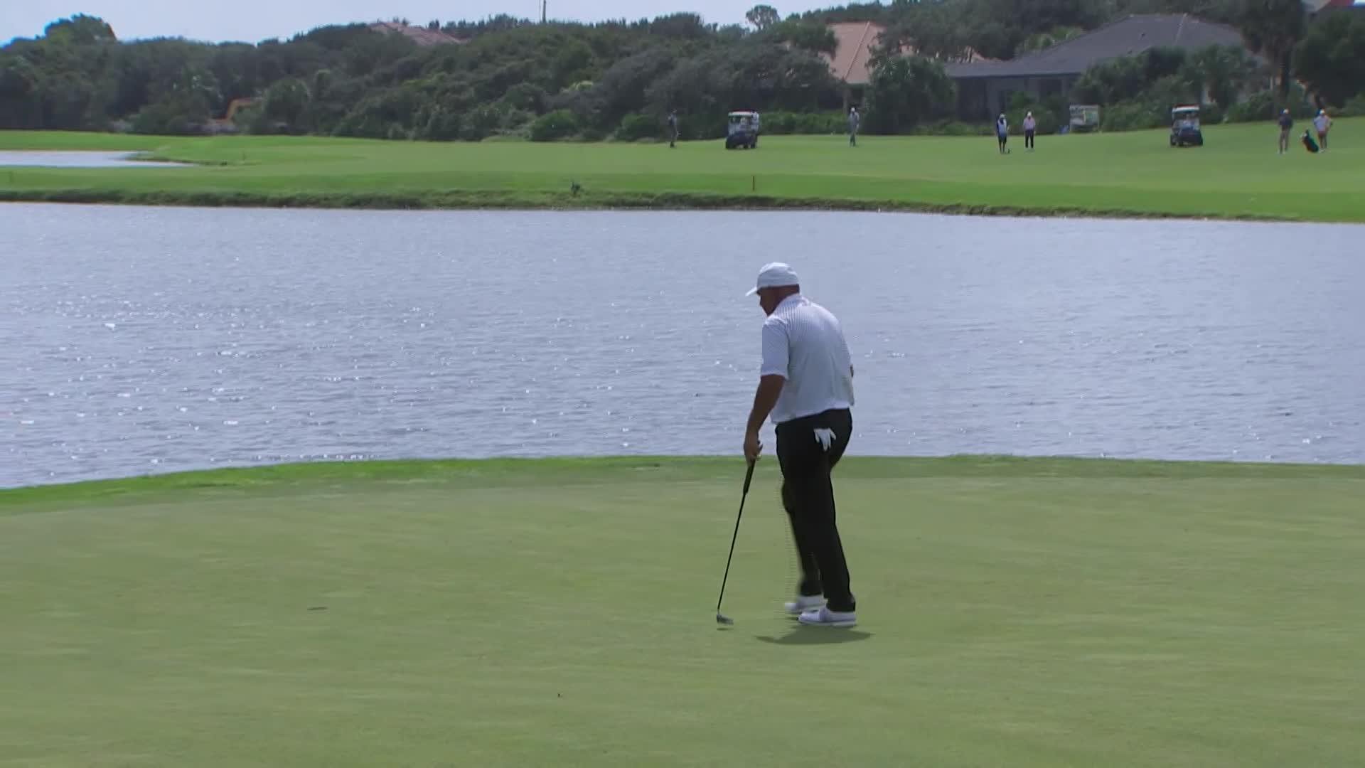 Ángel Cabrera makes birdie on No. 14 at Constellation FURYK & FRIENDS