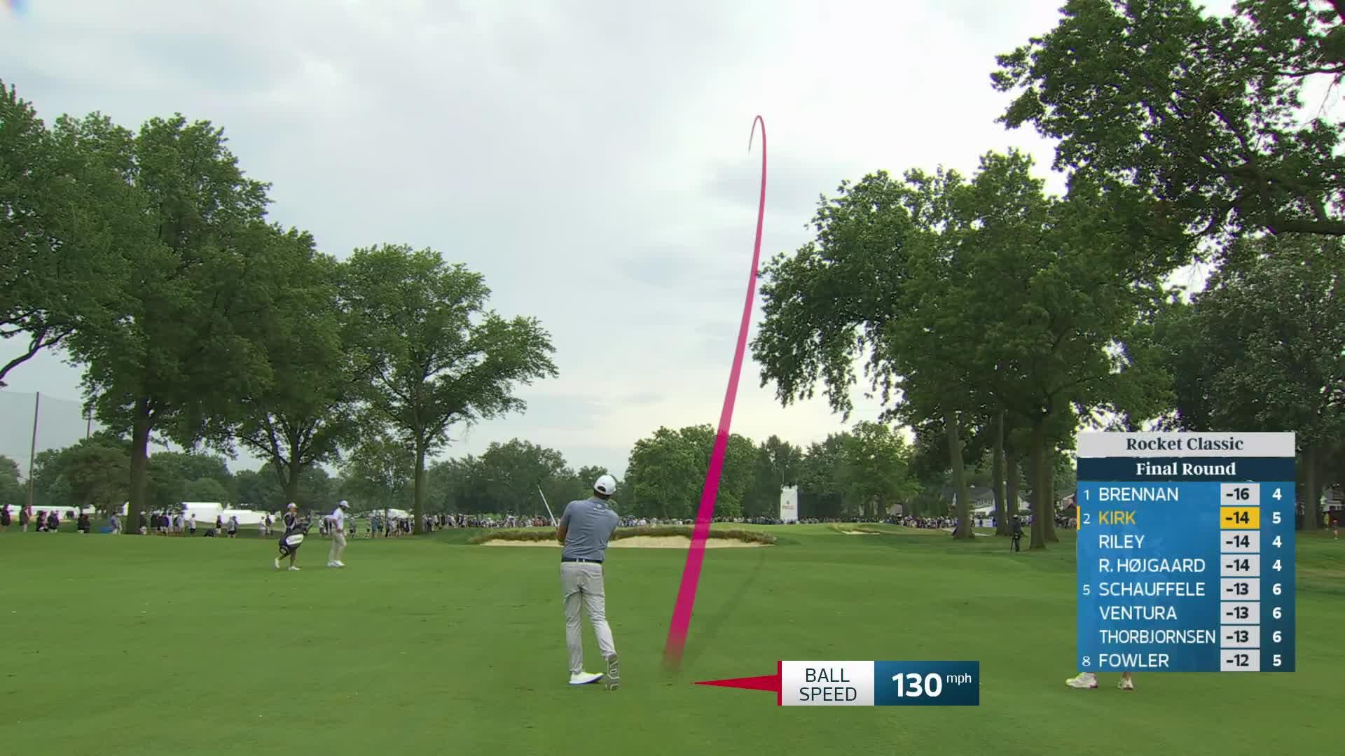 Chris Kirk sinks 35-foot birdie putt on No. 6 at Rocket Classic