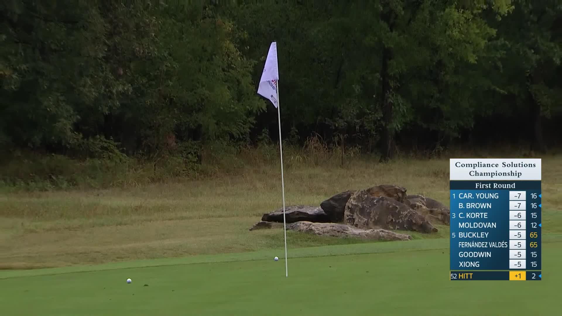 Austin Hitt makes birdie on No. 12 at Compliance Solutions