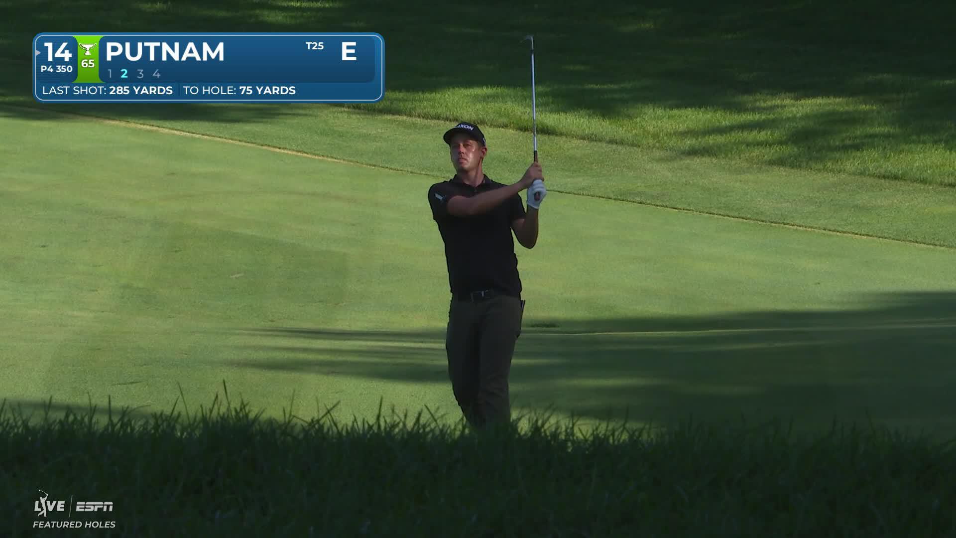 Andrew Putnam's 78-yard approach sets up birdie on No. 14 at John Deere