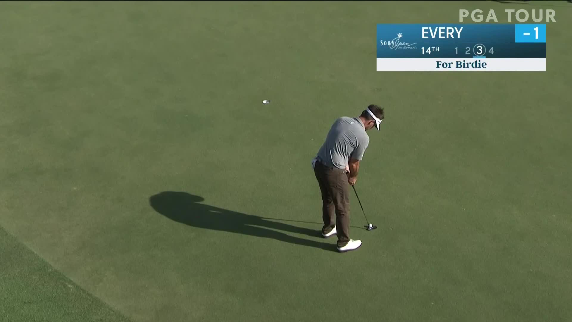 Matt Every holes 12-footer for birdie at Sony Open
