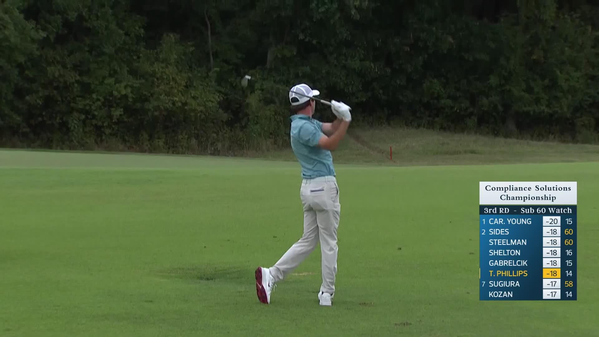 Trent Phillips makes eagle putt on No. 15 at Compliance Solutions