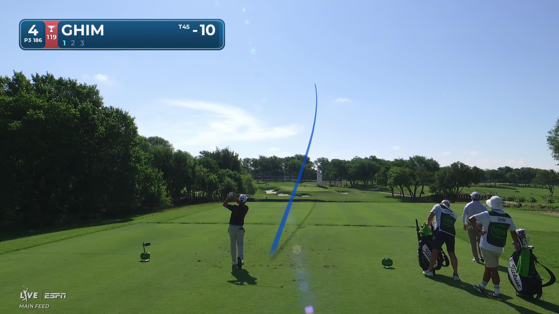 Doug Ghim hits tee shot to 8 feet, sets up birdie on No. 4 at THE CJ CUP