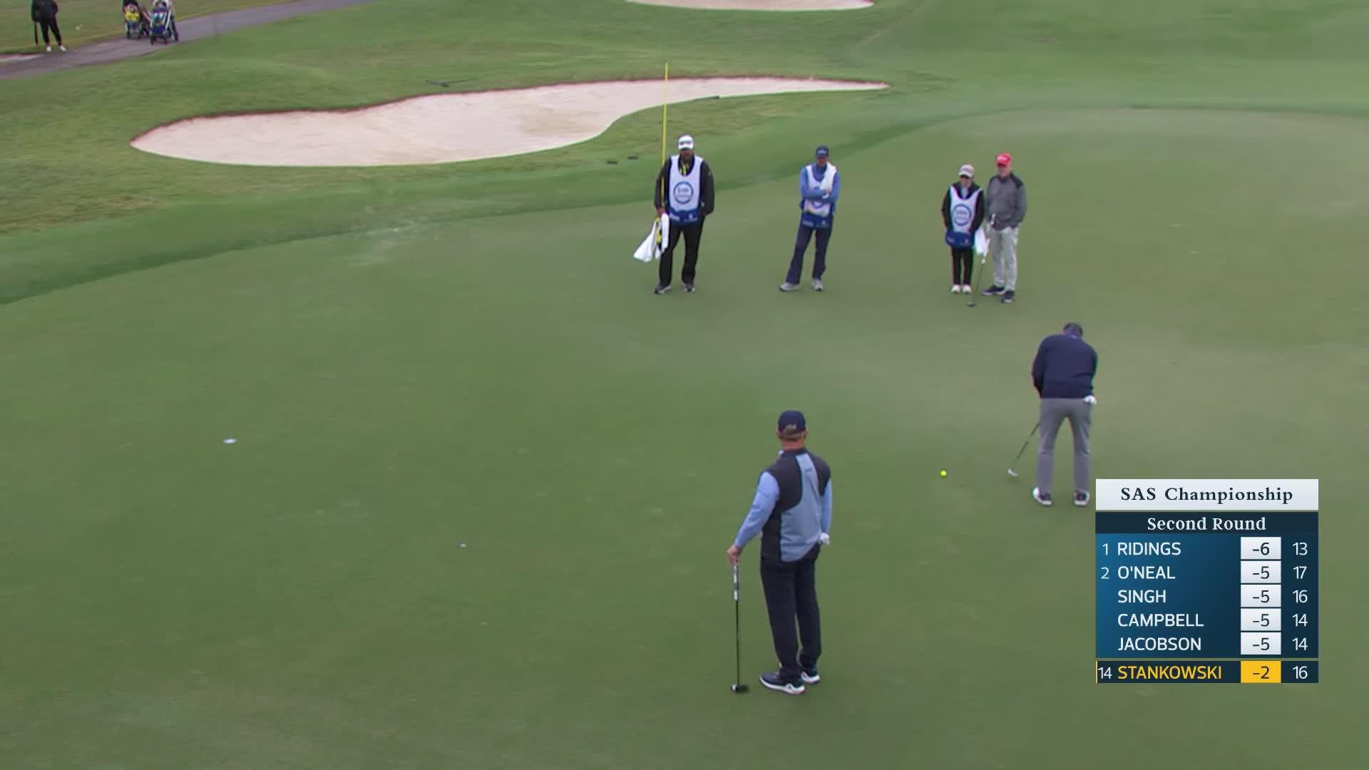 Paul Stankowski makes birdie on No. 17 at SAS Championship