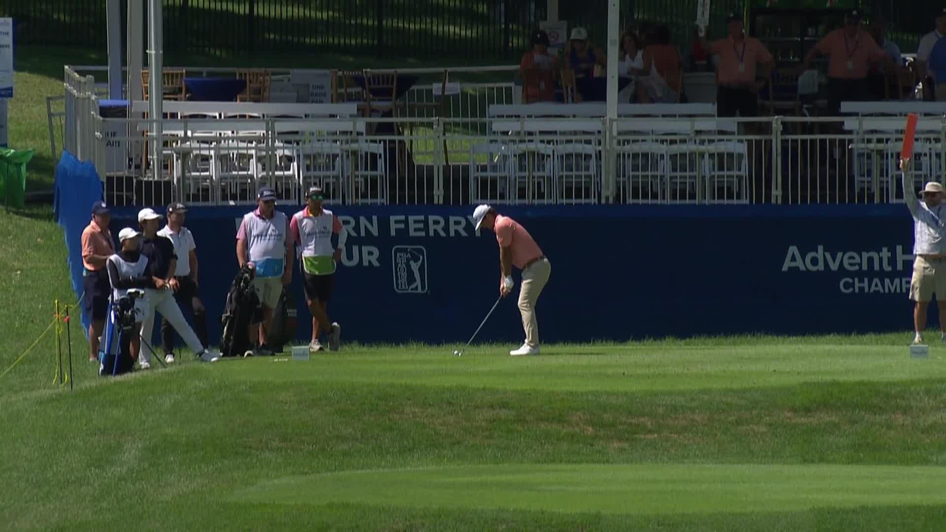 Andrew Kozan makes birdie on No. 14 at AdventHealth