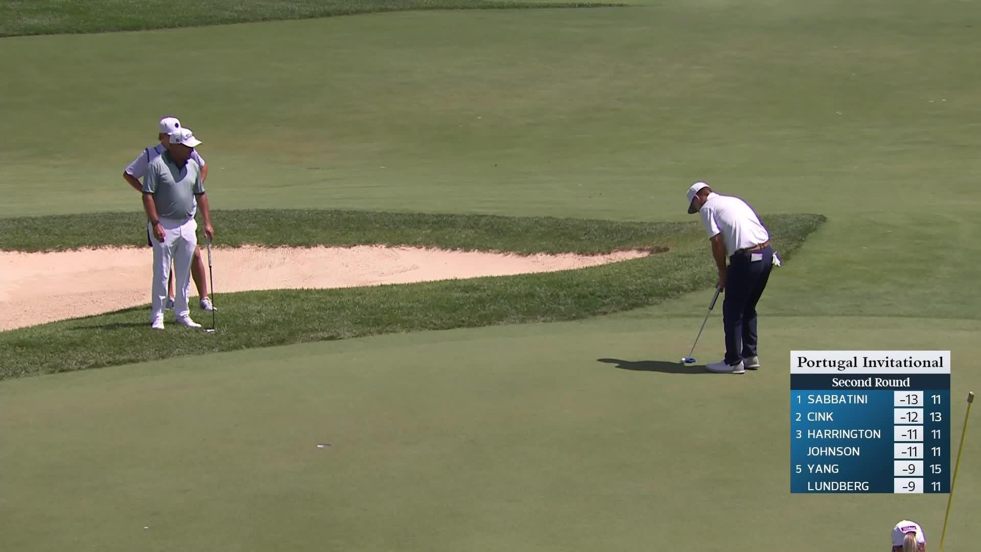 Chad Campbell makes birdie on No. 12 at Portugal Invitational