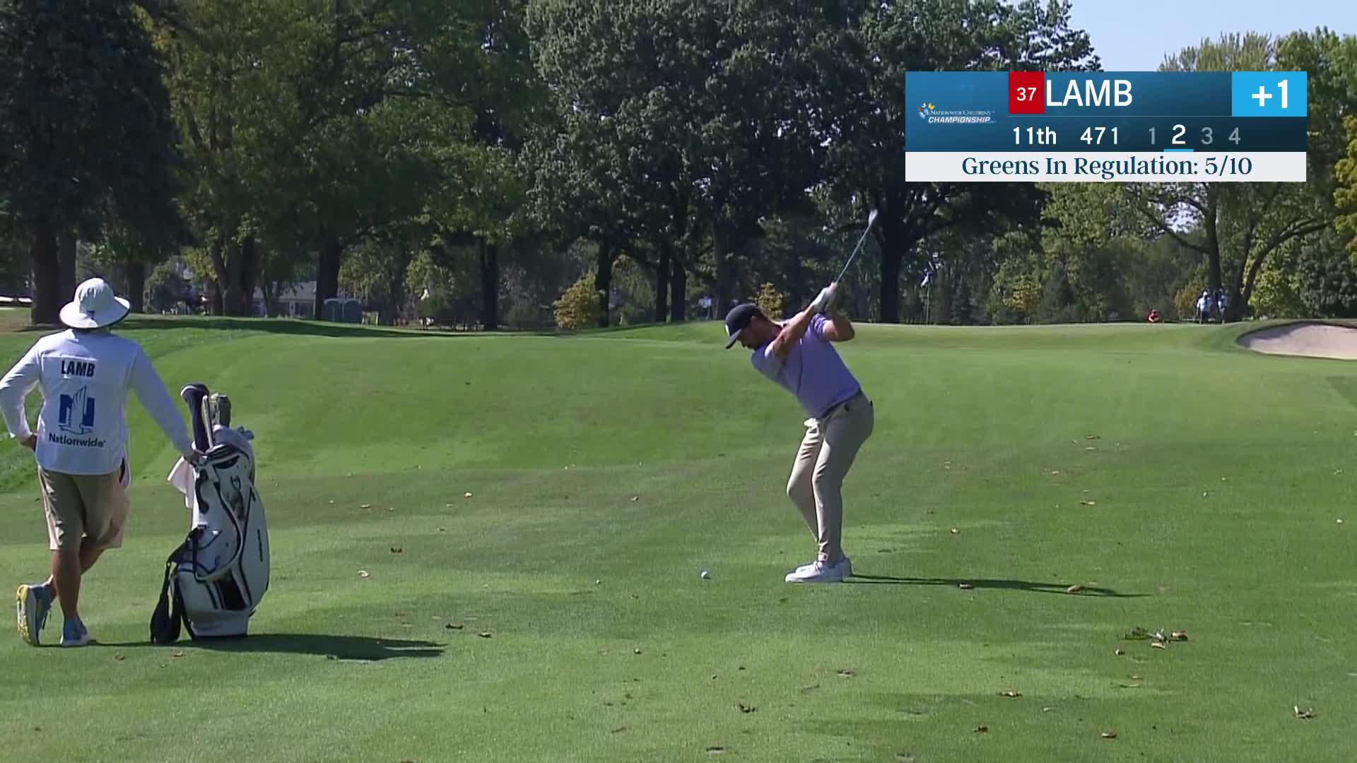 Rick Lamb makes birdie on No. 11 at Nationwide Children's
