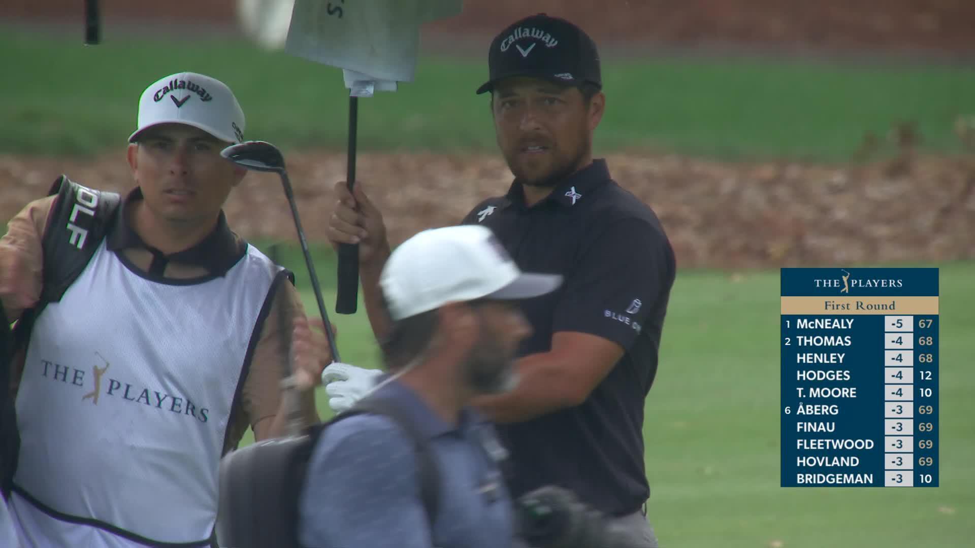 Xander Schauffele makes 4-foot birdie putt on No. 9 at THE PLAYERS