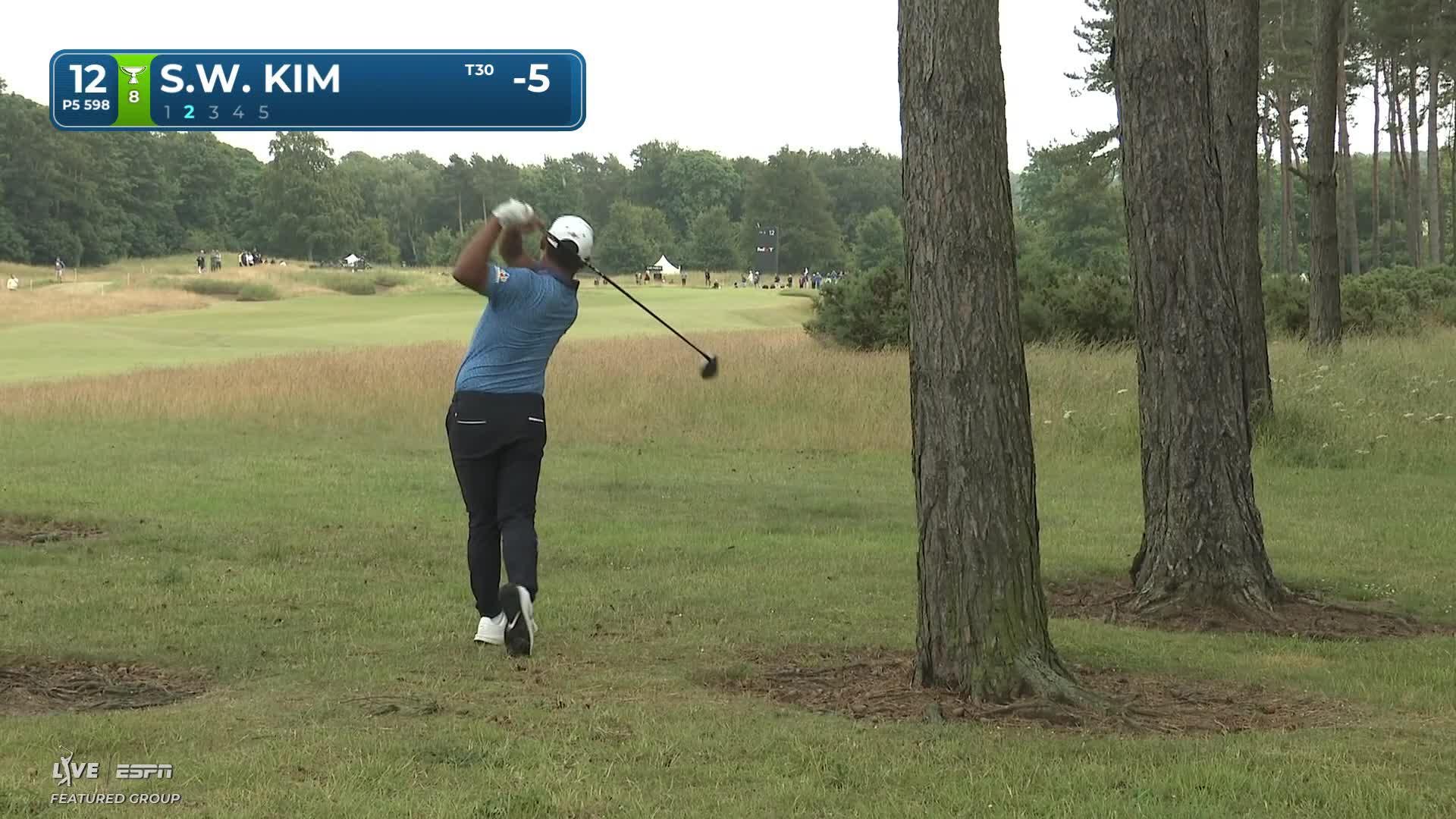 Si Woo Kim reaches par-5 No. 12 in two, makes birdie at Genesis Scottish Open