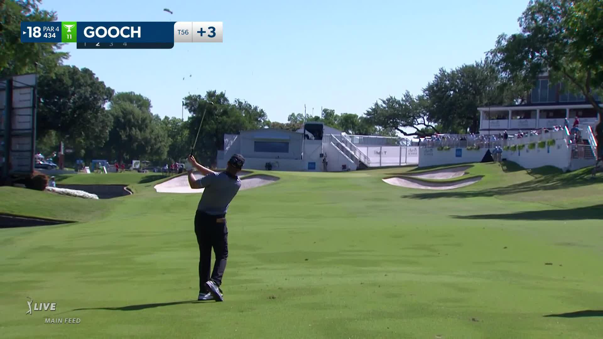 Talor Gooch dials in wedge to 5 feet and birdies at Charles Schwab