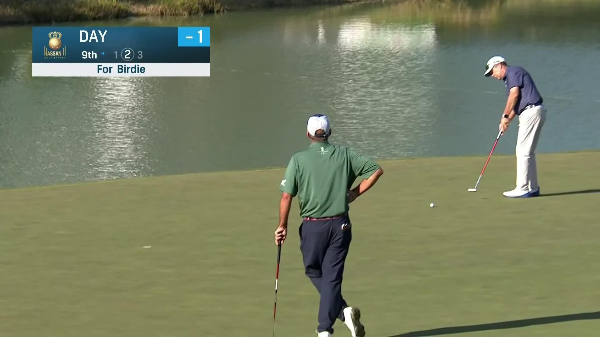 Glen Day sinks birdie putt at Trophy Hassan II