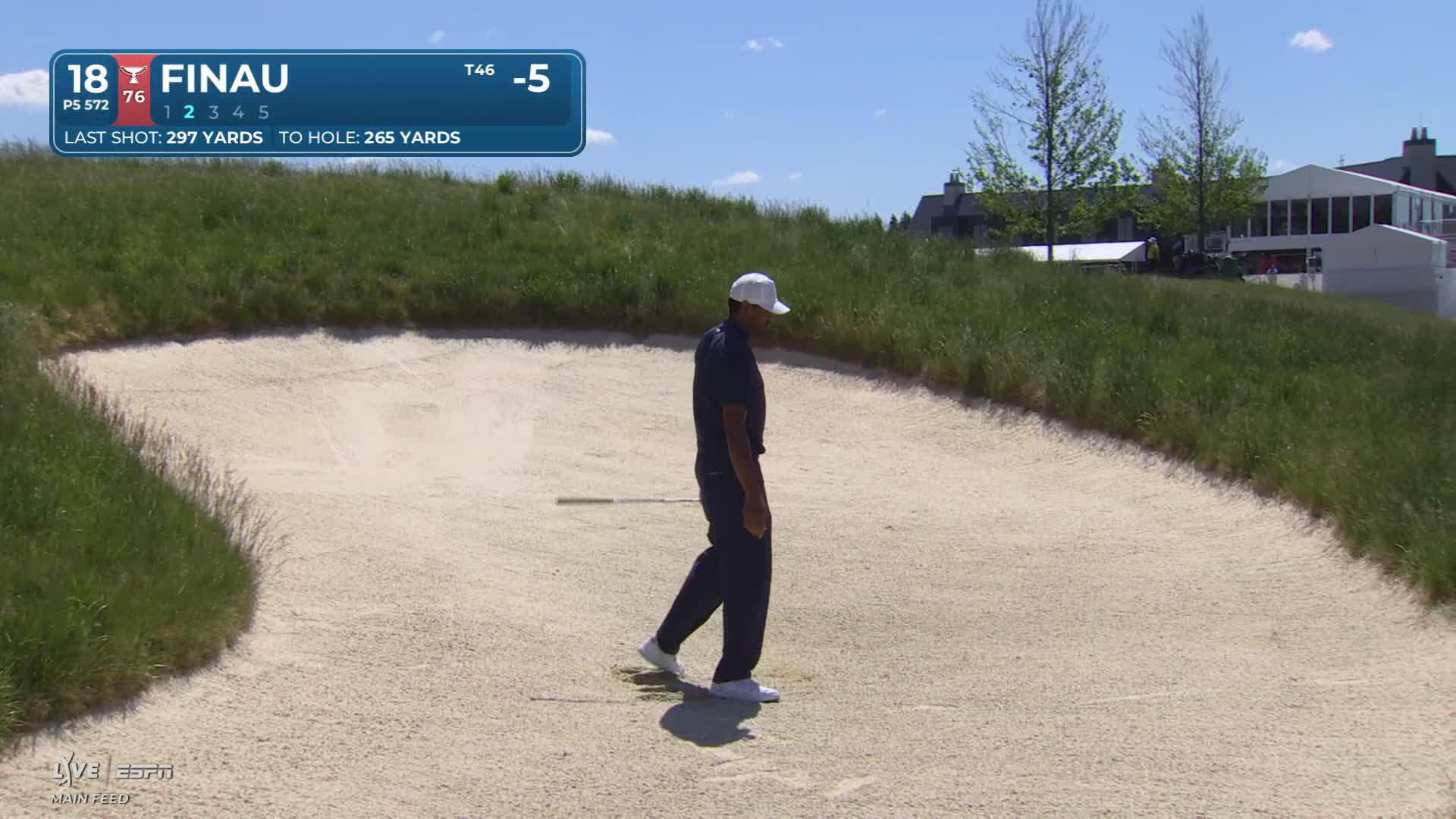 Tony Finau's 114-yard approach sets up birdie on No. 18 at RBC Canadian