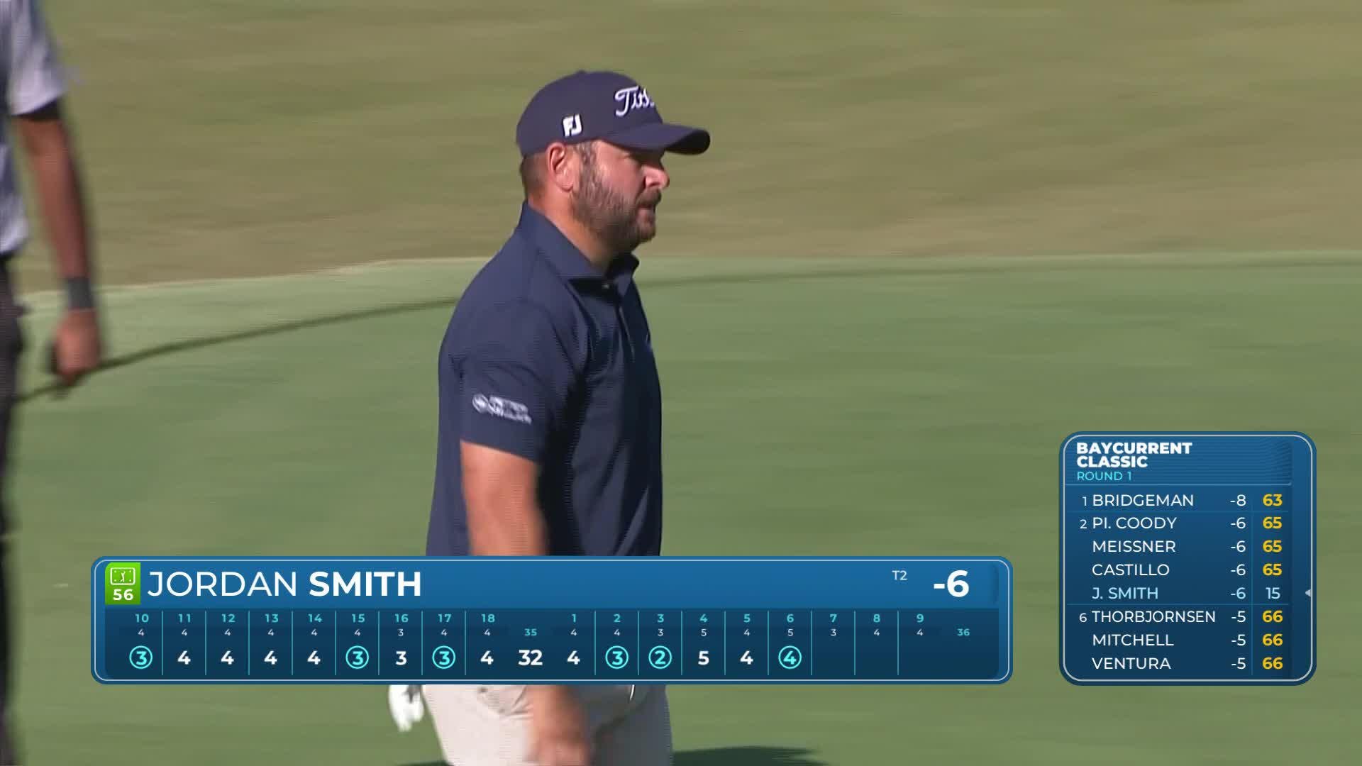Jordan L Smith makes birdie on No. 6 at Baycurrent