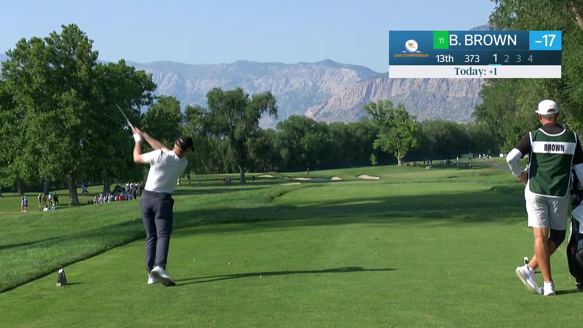 Blades Brown makes birdie on No. 13 at Utah Championship