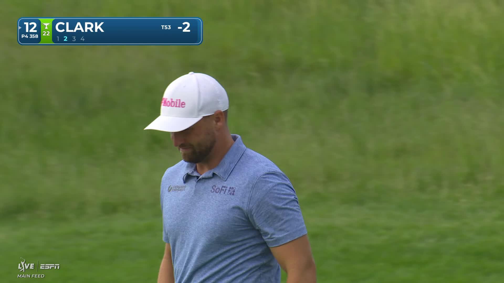 Wyndham Clark sinks 9-foot birdie putt on No. 12 at RBC Canadian