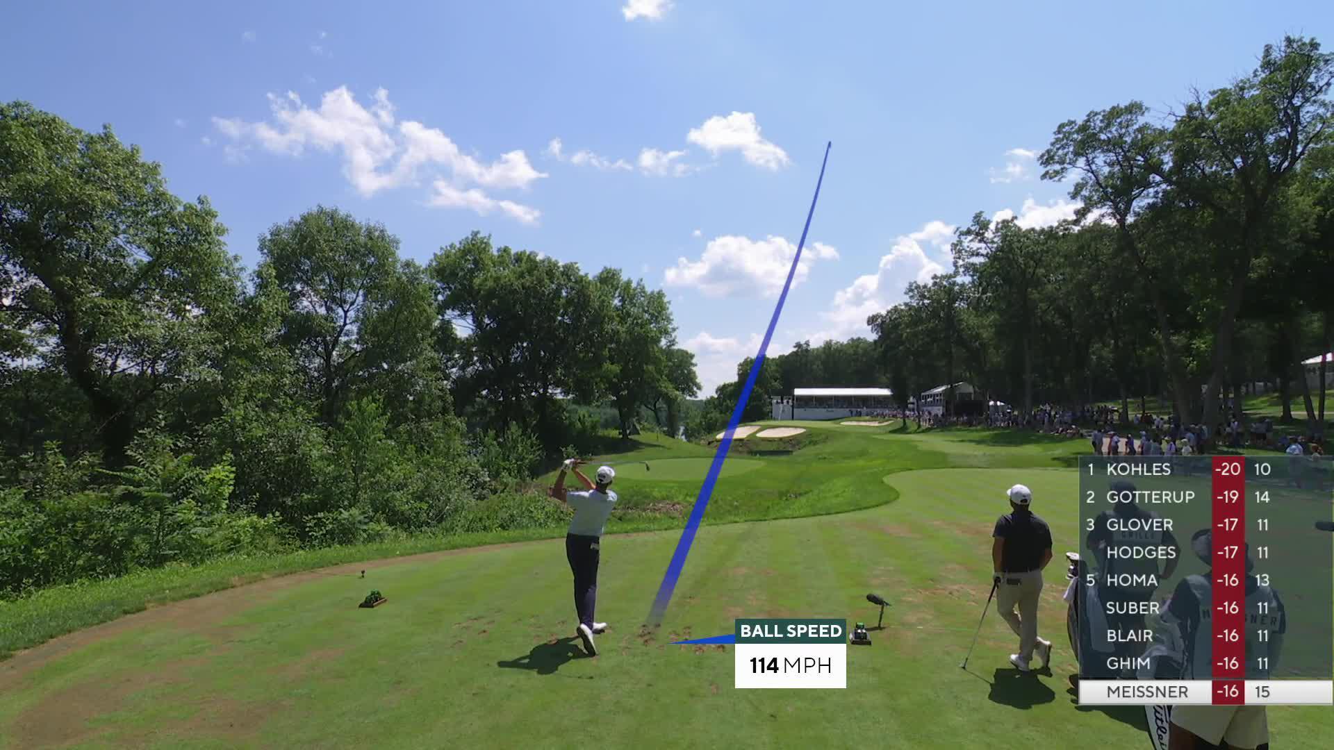 Mac Meissner nearly aces No. 16, sets up birdie at John Deere