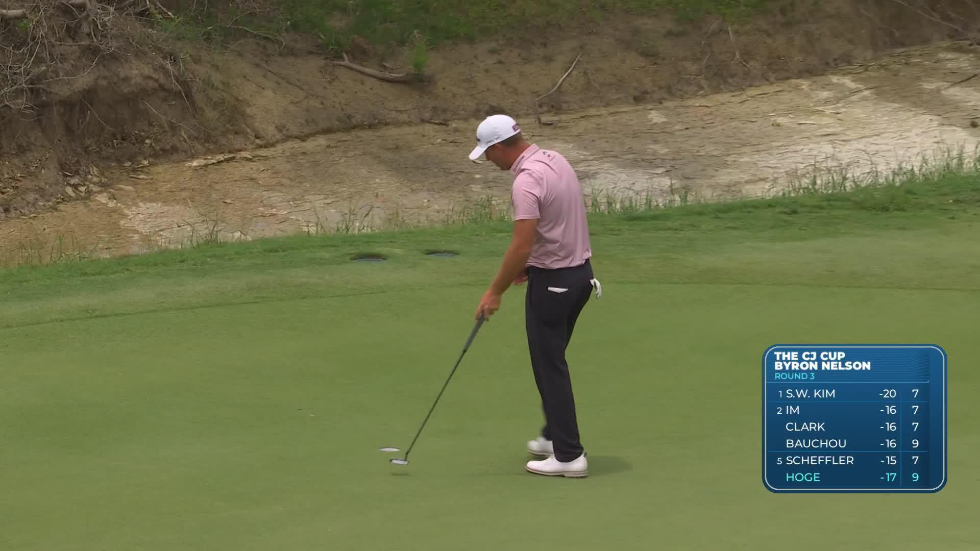 Tom Hoge reaches par-5 No. 9 in two, makes eagle at THE CJ CUP