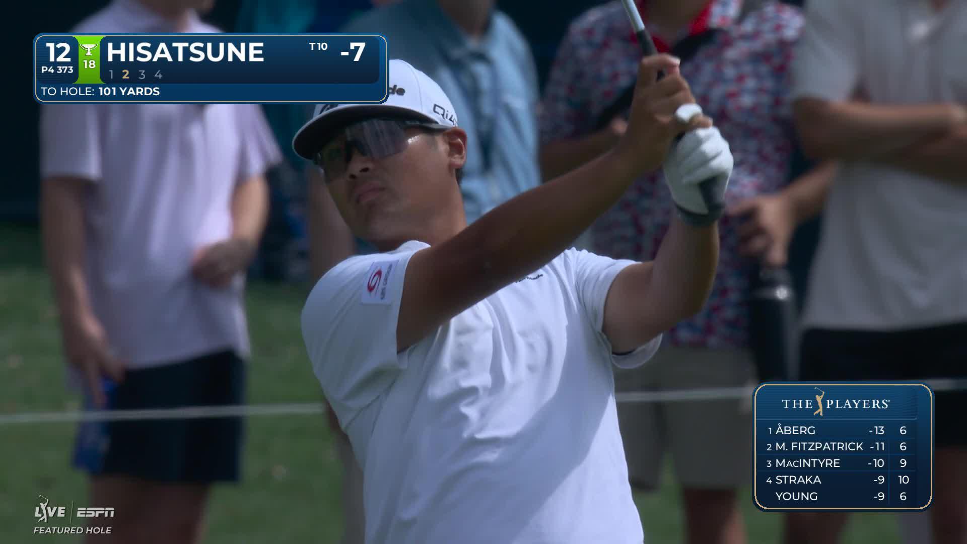 Ryo Hisatsune hits 100-yard approach to 4 feet, sets up birdie on No. 12 at THE PLAYERS