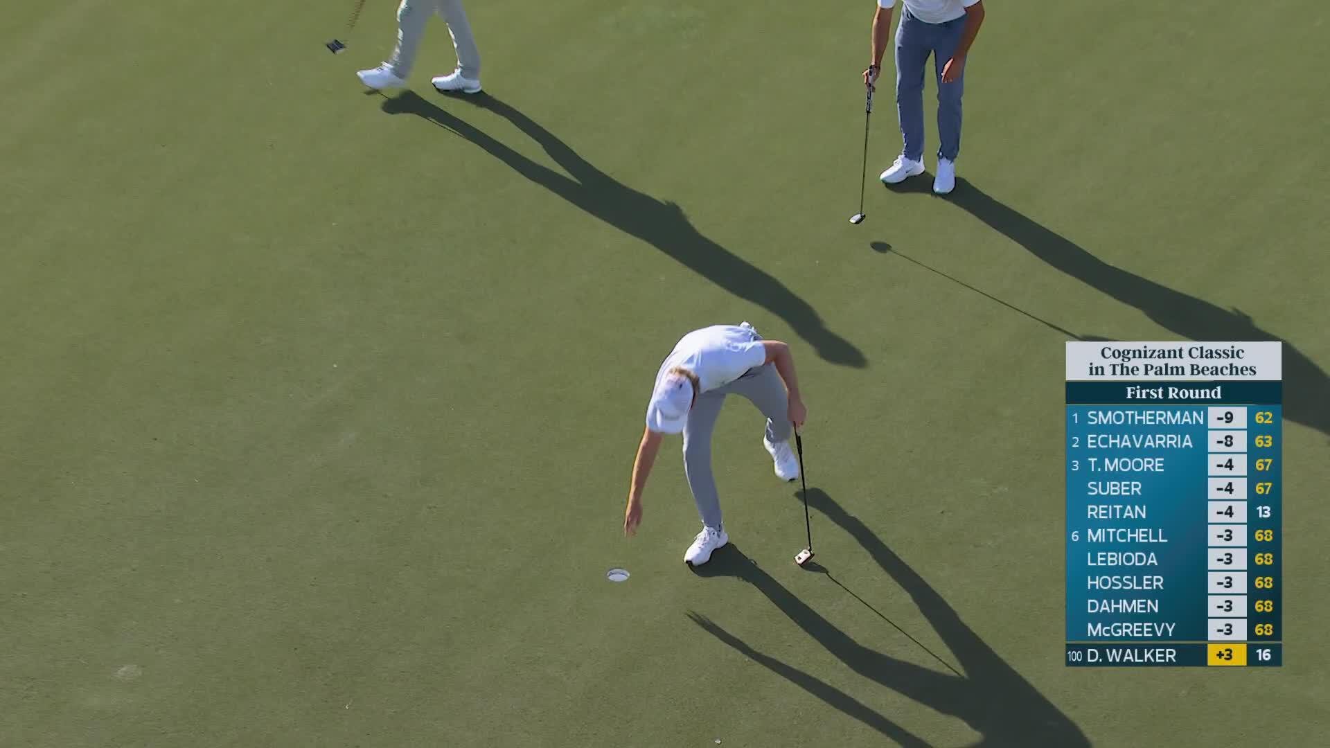 Danny Walker sinks 24-foot birdie putt on No. 17 at Cognizant Classic