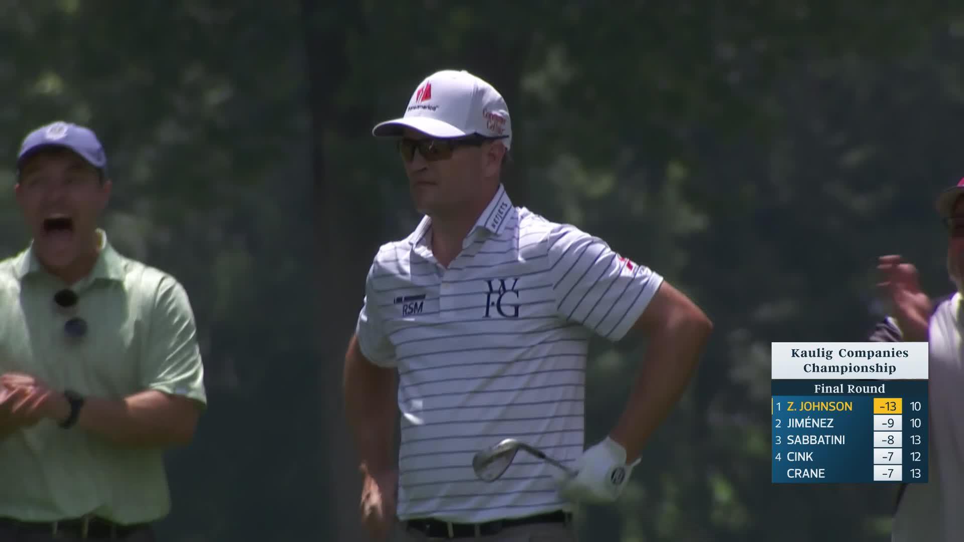 Zach Johnson makes birdie on No. 11 at Kaulig Companies Championship