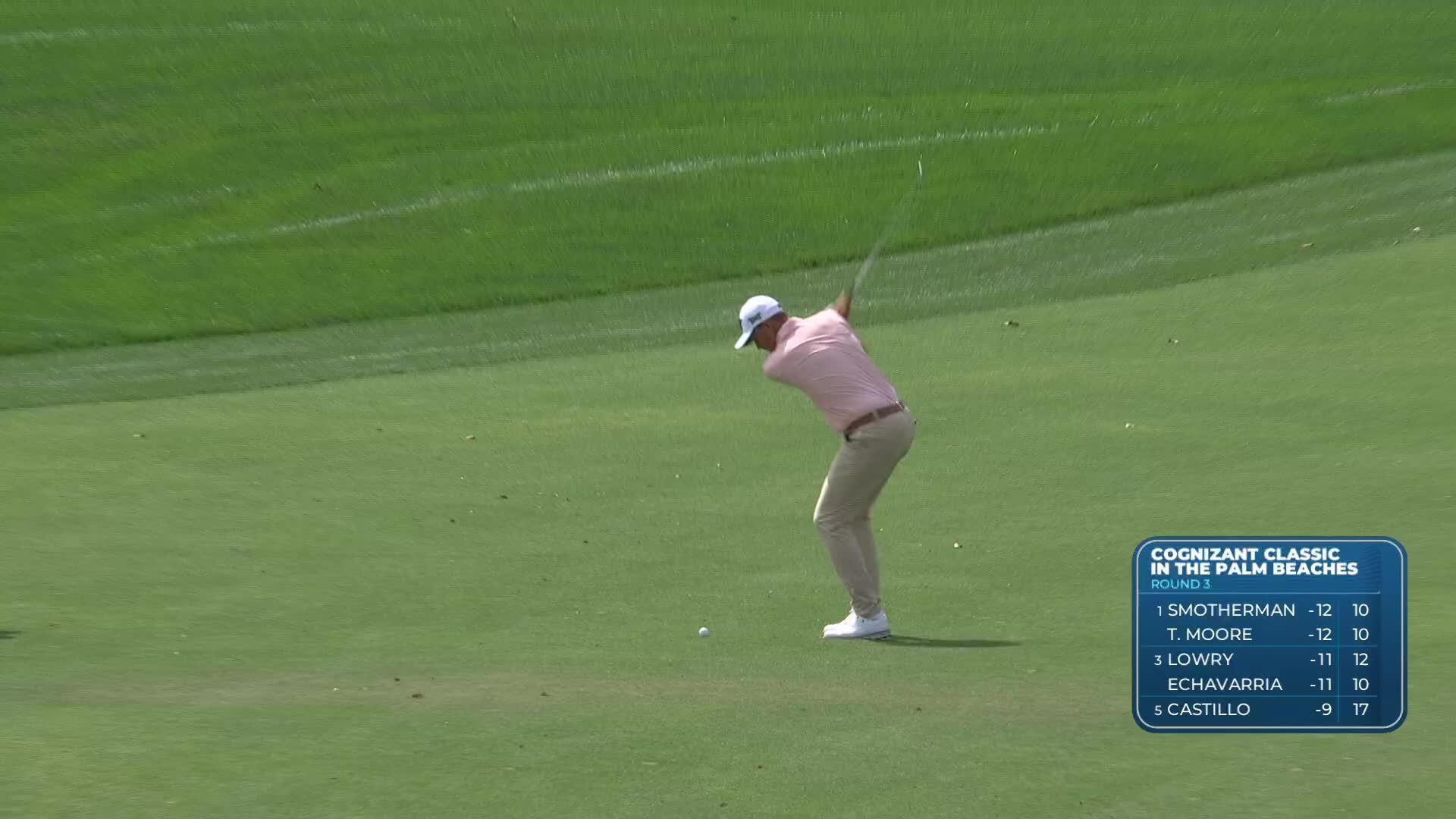 Christiaan Bezuidenhout hits 151-yard approach to 11 feet, sets up birdie on No. 9 at Cognizant Classic